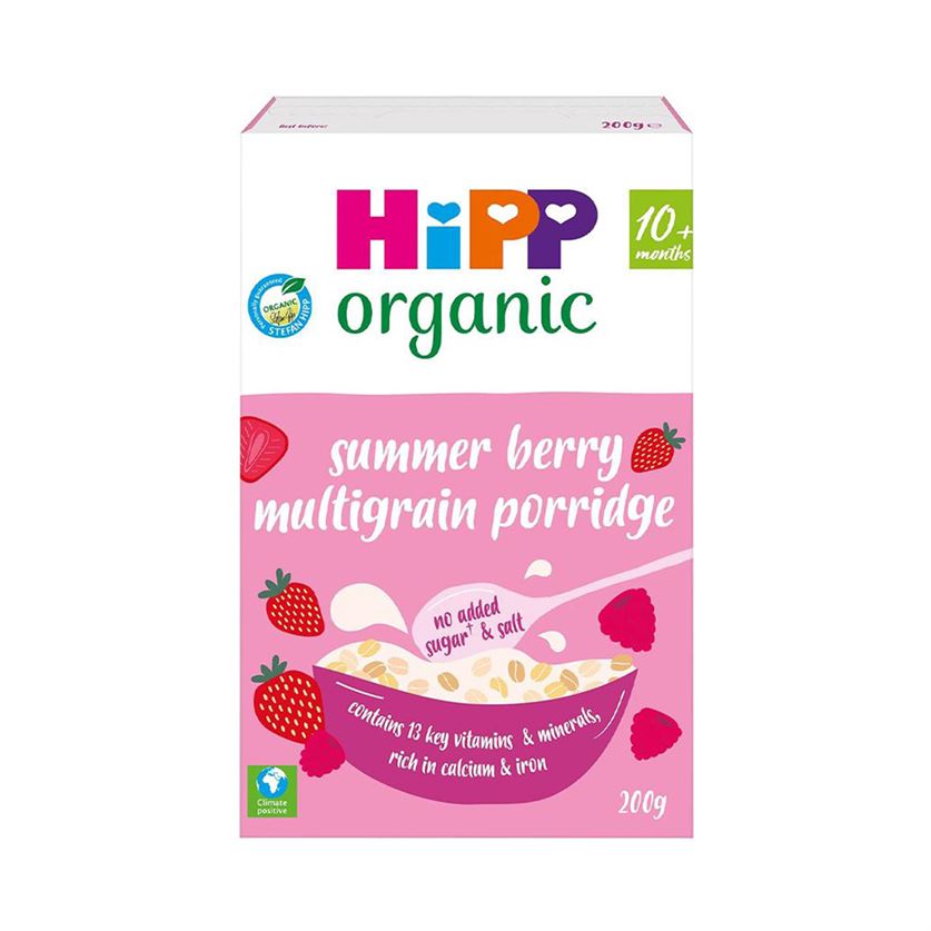 Hipp Organic Summer Berry Multigrain Porridge for Babies - 200gms, 10+m