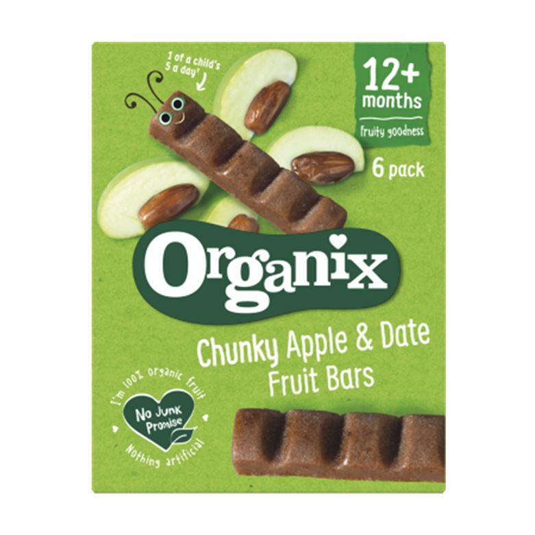 Buy Organix Chunky Apple & Date flavored Soft Fruit Bars for Babies Online in India at uyyaala.com