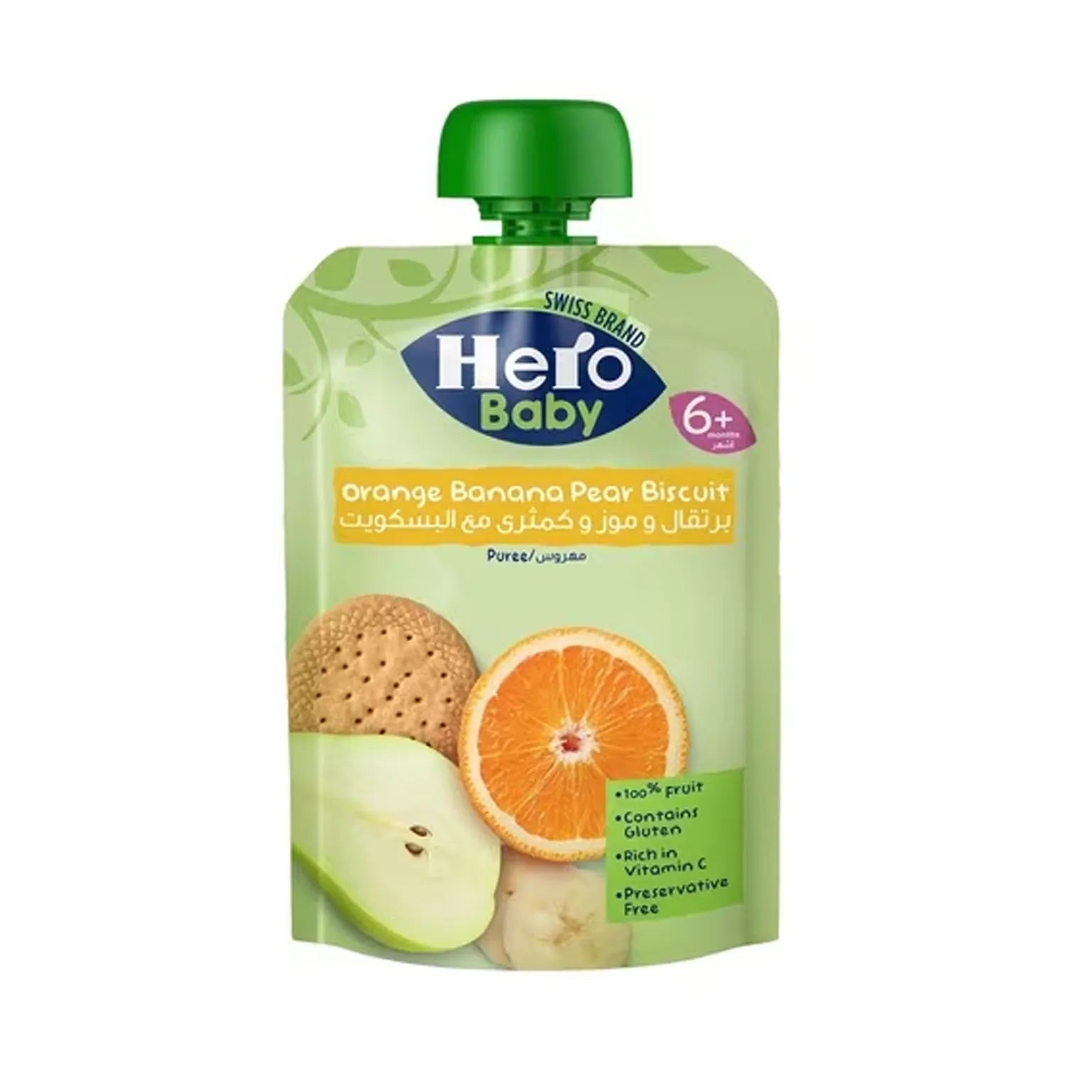 Buy Hero Baby Orange, Banana, Pear & Biscuit Puree for Babies - 100gms Online in India at uyyaala.com