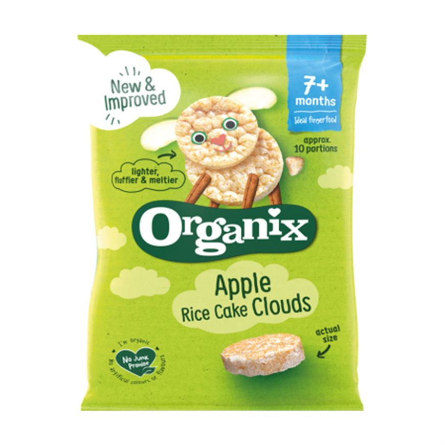 Buy Organix Apple Rice Cake Clouds Organic Snacks for small Babies Online in India at uyyaala.com