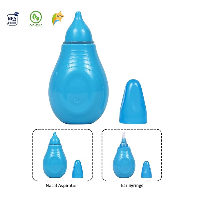 1st Step Nose Cleaner with Ear Drops Dropper for Baby - Blue