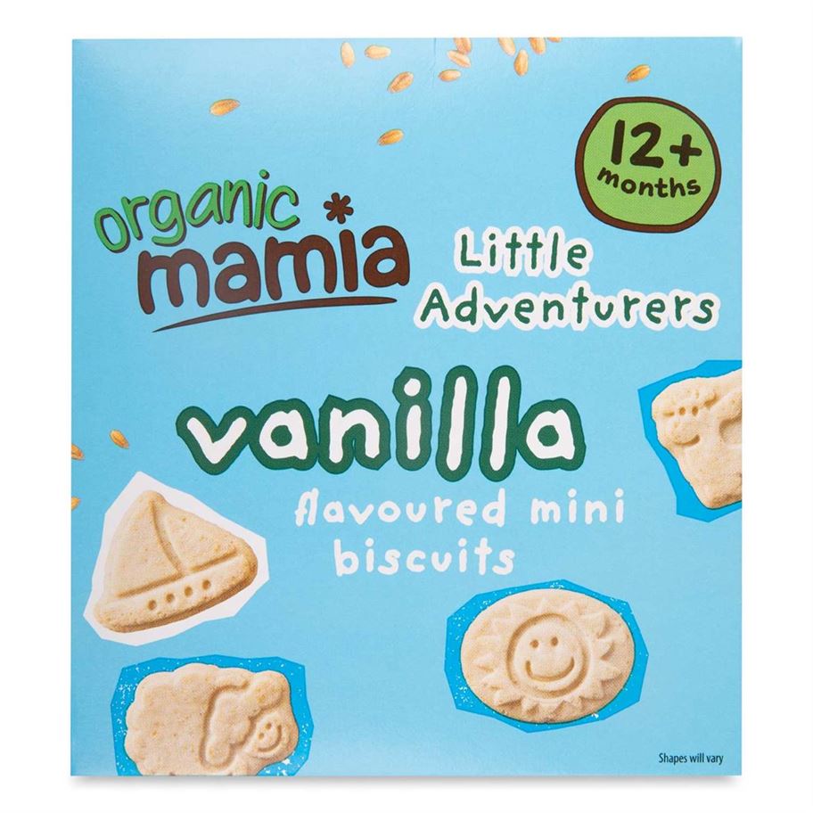Buy Organic Mamia Vanilla Flavored Mini Biscuits for Babies - 100gms Online in India at uyyaala.com