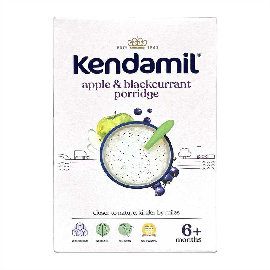 Kendamil Apple & Blackcurrant Porridge for your Baby, 6+months - 150g