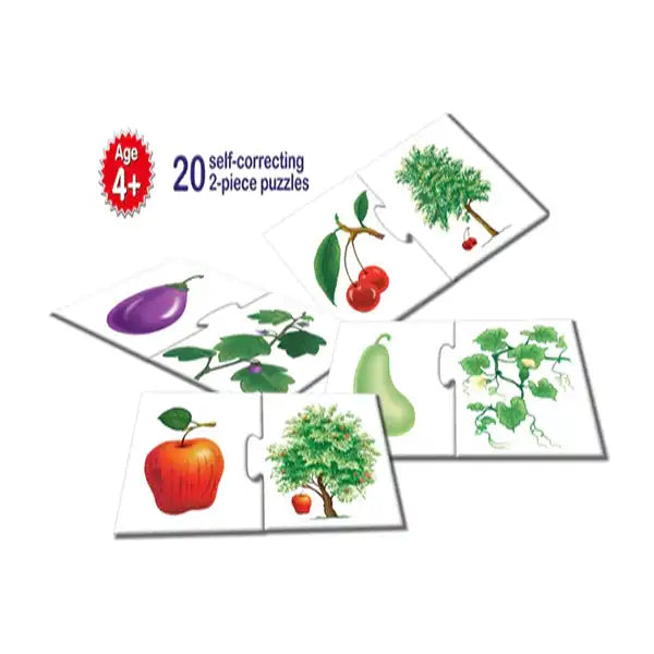 Buy English Fruits & Vegetables Puzzle for Children - (20pcs) Online in India at uyyaala.com