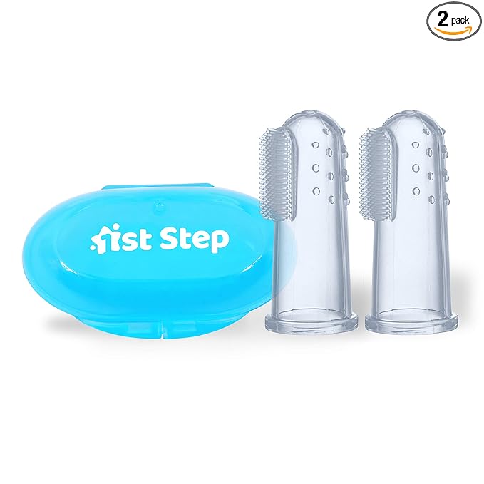 Buy 1st Step Silicone Finger Toothbrush for Baby with Storage Case - Blue Online in India at uyyaala.com