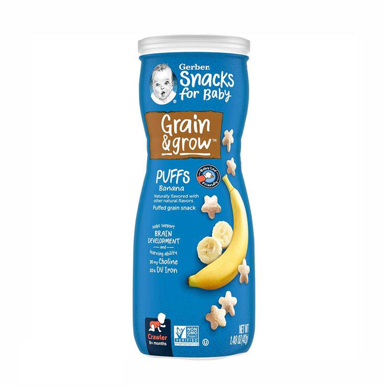 Buy Gerber Grain & Grow Puffs for Babies in Banana flavour - 42gms Online in India at uyyaala.com