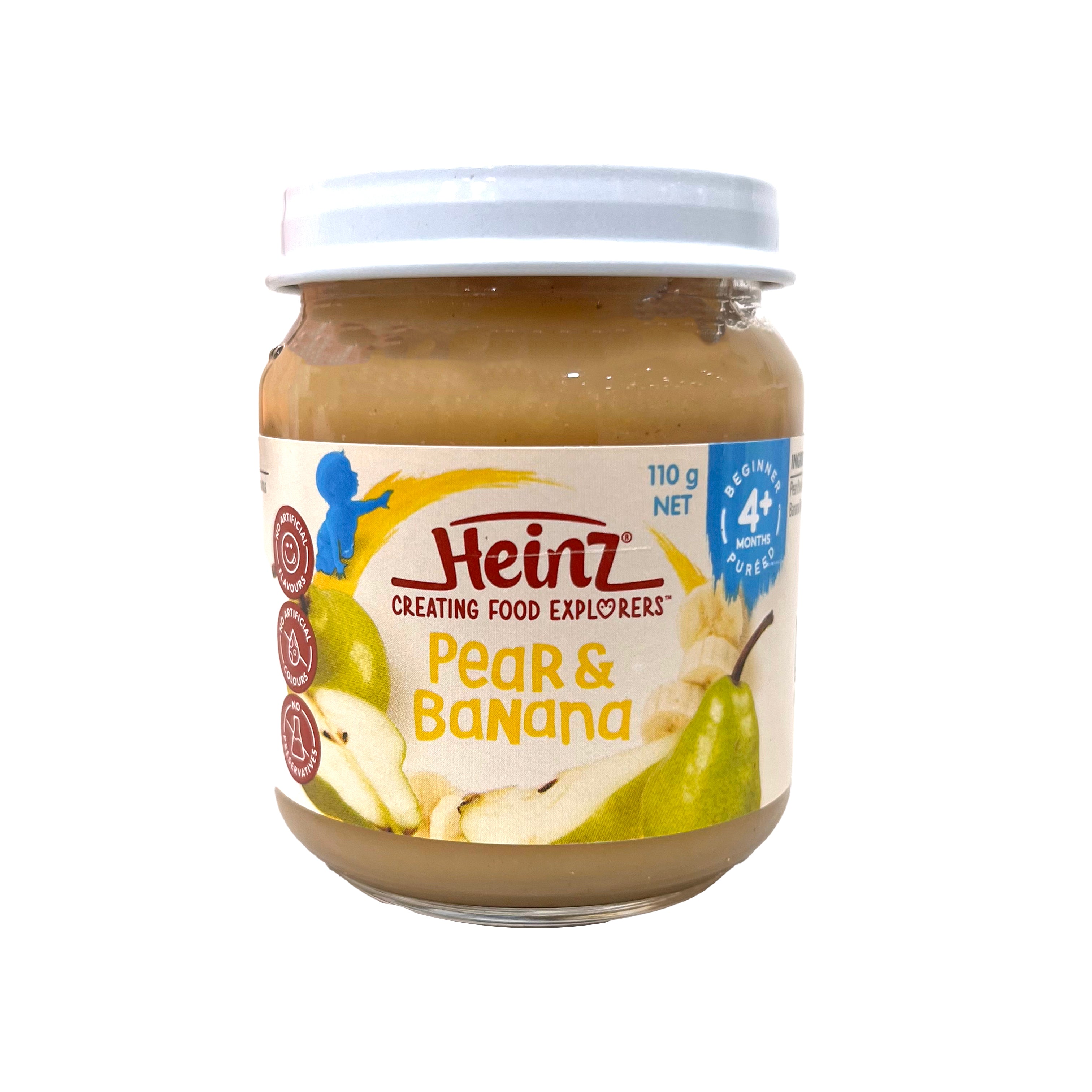 Heinz Pear Heinz Banana Baby Food Heinz Pear 4+ Months Pureed Baby Food 110g