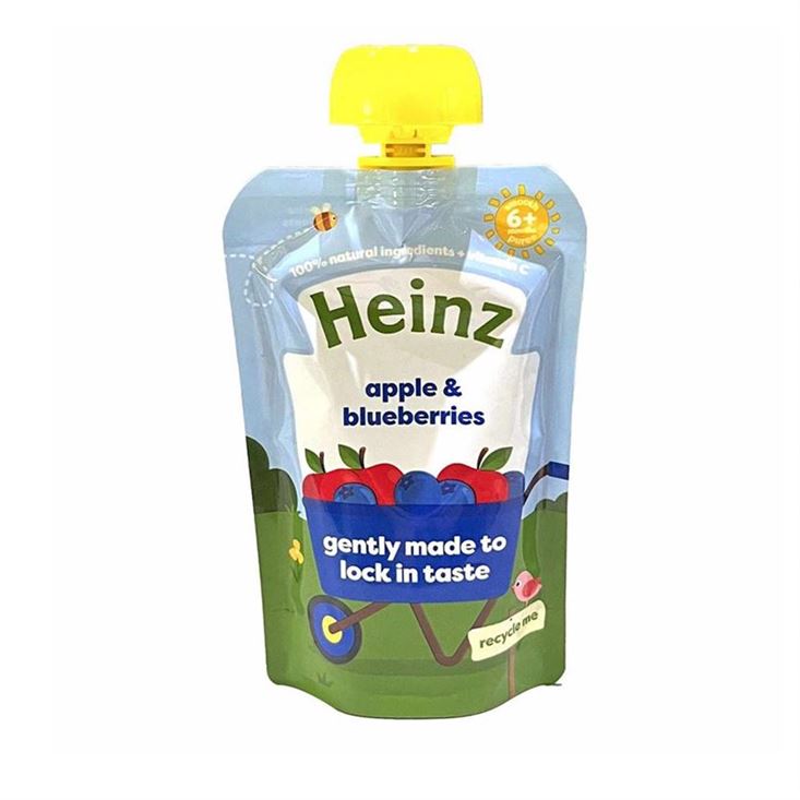 Heinz Puree For Babies - Apple & Blueberries, 6+m, 100g