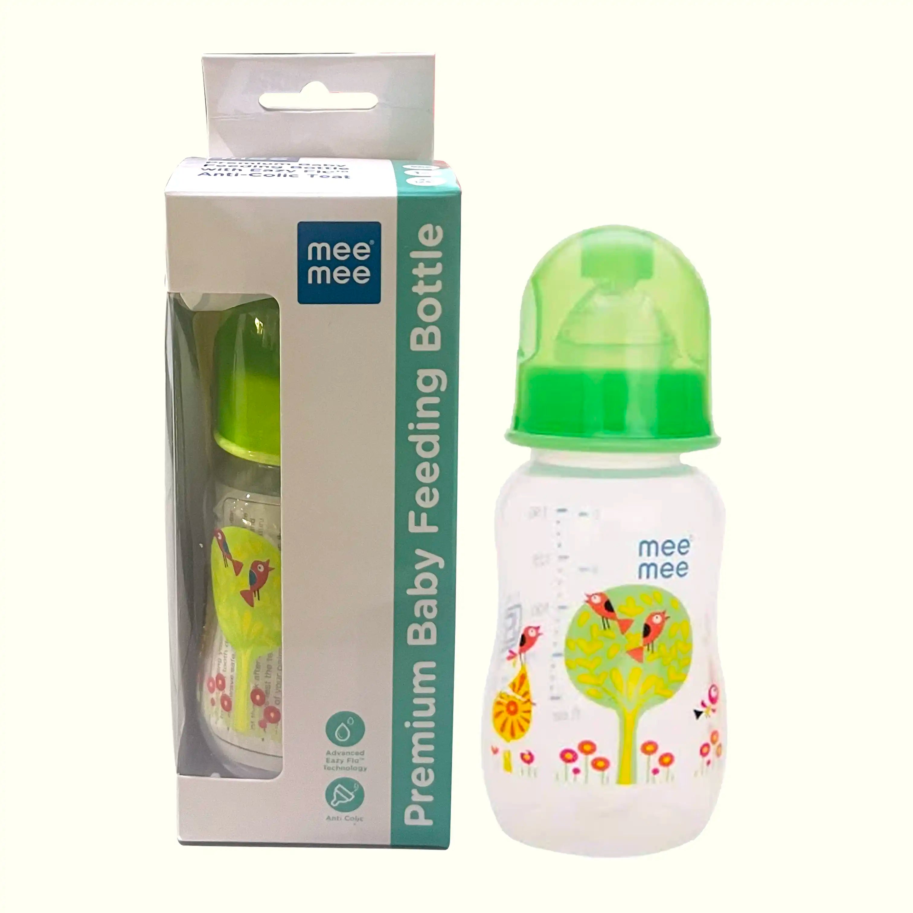 Buy Mee Mee Baby Milk Feeding Bottle with Anti-Colic Teat - 125ml Online India at uyyaala.com