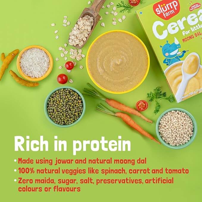 Slurrp Farm Moong Dal Khichdi Cereal for Baby with Vegetables - 200grams