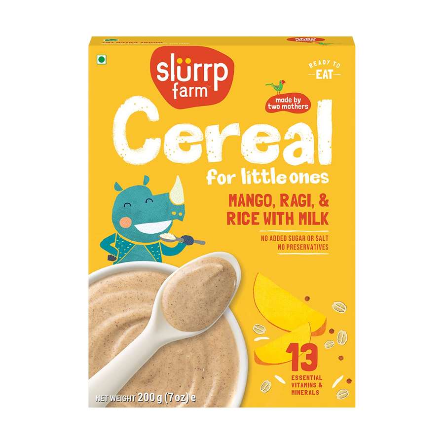 Buy Slurrp Farm Millet Cereal for Baby with Ragi, Rice & Mango - 200gms Online in India at uyyaala.com