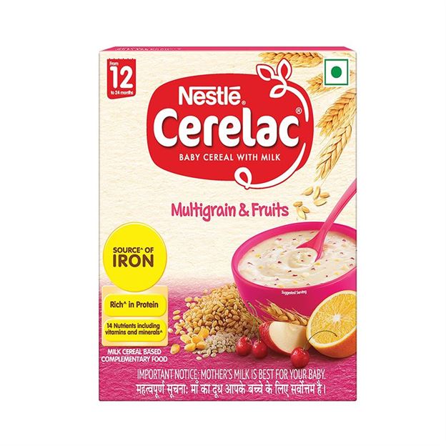 Nestle Cerelac Baby Cereal with Milk, Multigrain & Fruits - 12 to 24months, 300gms