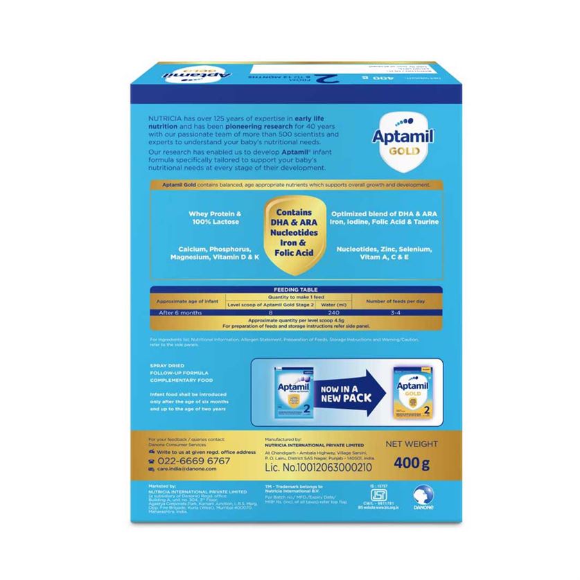 Buy Nutricia Aptamil Gold Follow Up Baby Milk Formula, Stage - 2 Online in India at uyyaala.com