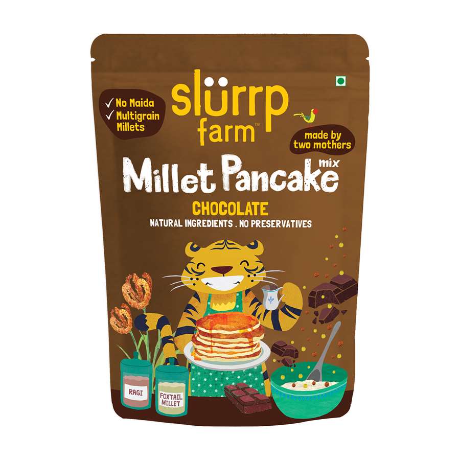 Buy Slurrp Farm Millet Pancake Mix in Chocolate Flavour for Small Children - 150gms Online in India at uyyaala.com