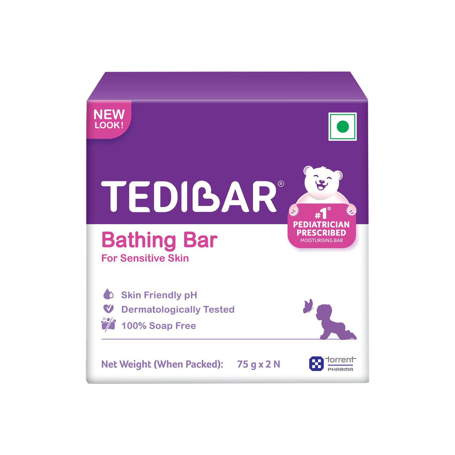 CURATIO Tedibar Bathing Soap for baby Pack of 2 (75g Each)