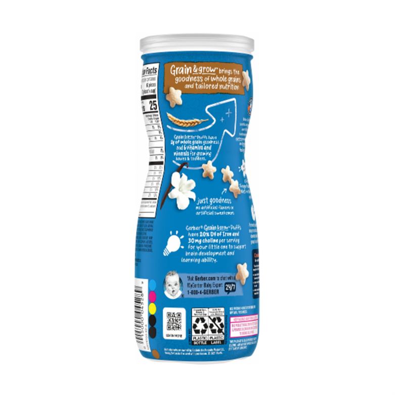 Buy Gerber Grain & Grow Puffs for Babies in Vanilla flavour - 42gms Online in India at uyyaala.com