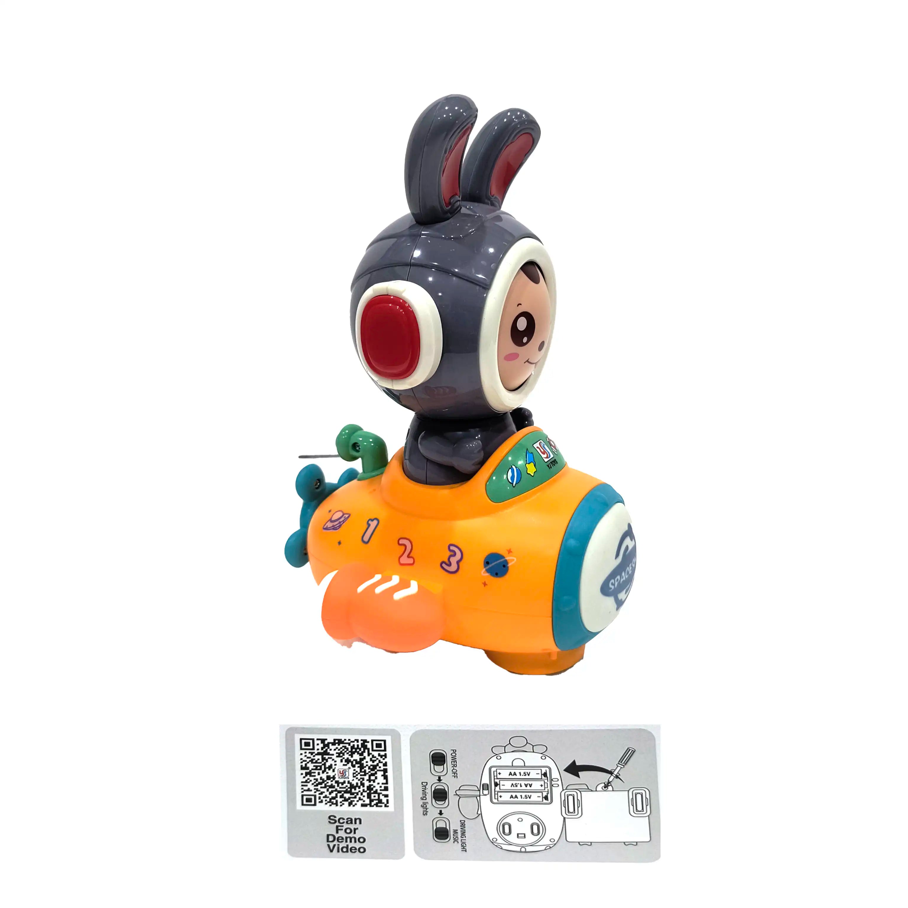 Space Ship Battery Toy with flashing Lights & Music - Multicolor