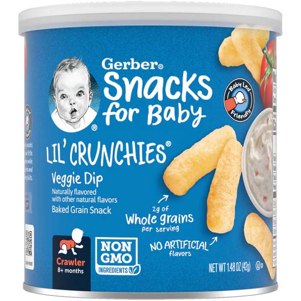 Buy Gerber Lil Crunchies with Veggie Dip flavor Baby Snack - 42gms Online in India at uyyaala.com