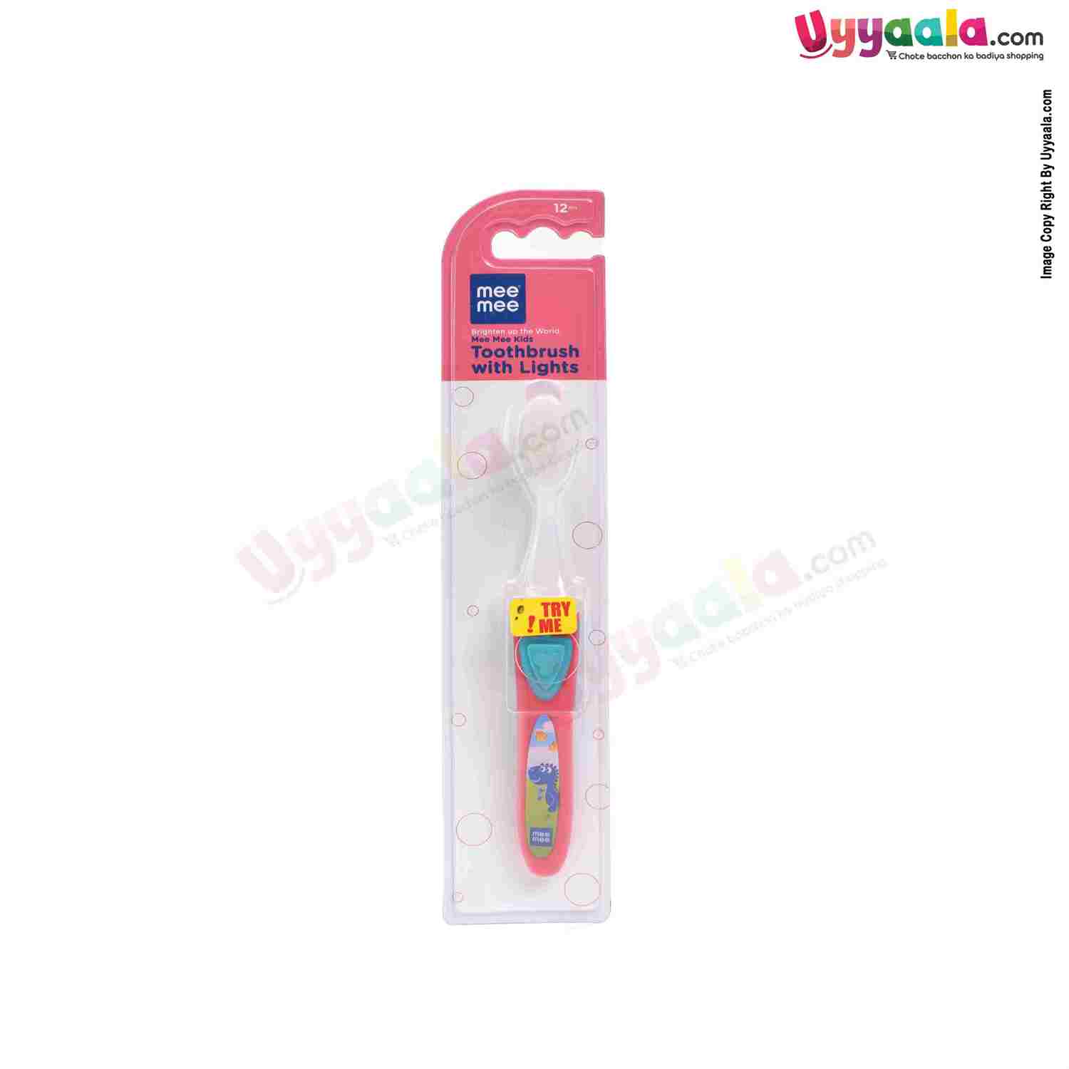 MEE MEE Extra soft Kids Toothbrush With Multiple colour Lights, 12m+ age, Red