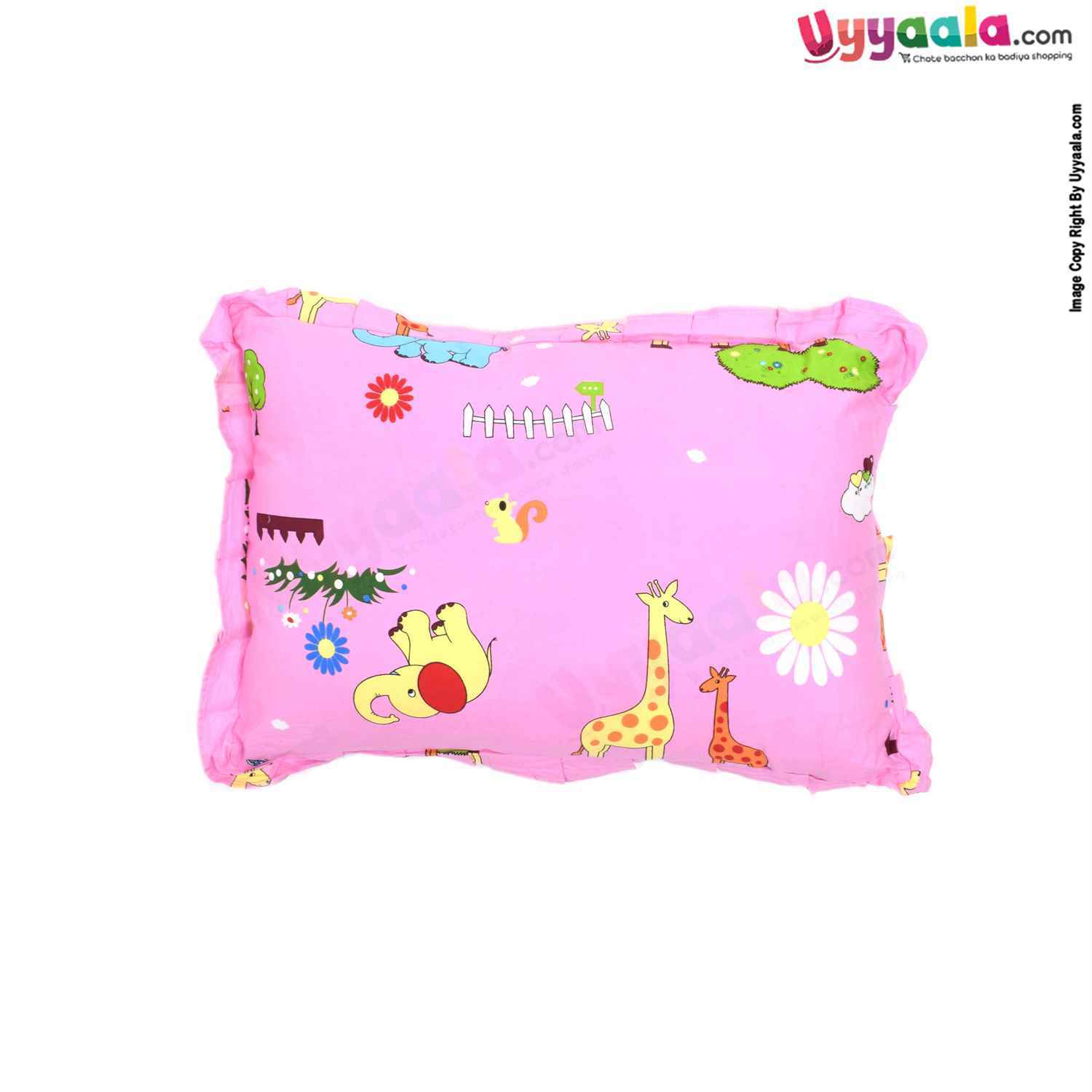 Baby Cotton Pillow with Animals Print 1-5y Age