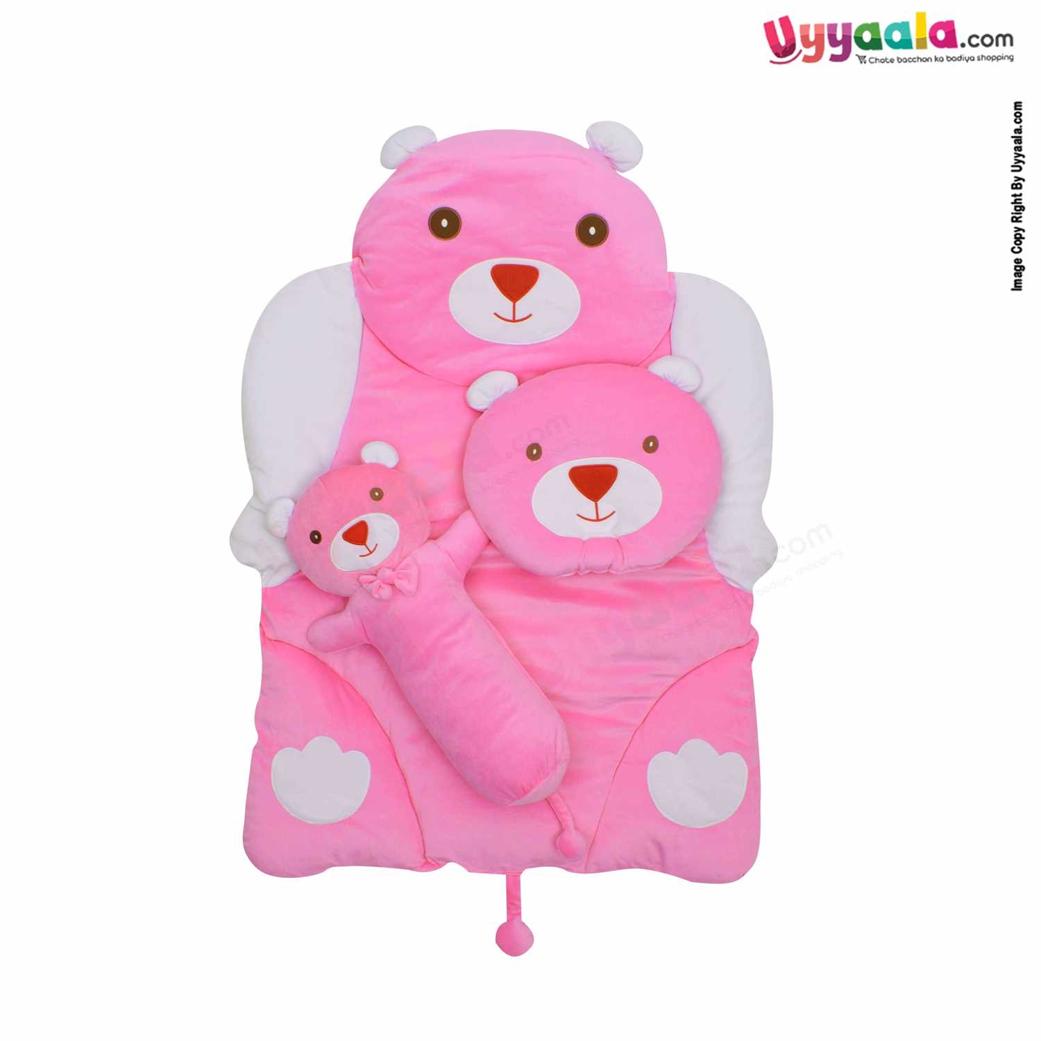 Baby Bedding with Pillows Premium Velvet Bear Model 0 to 24m