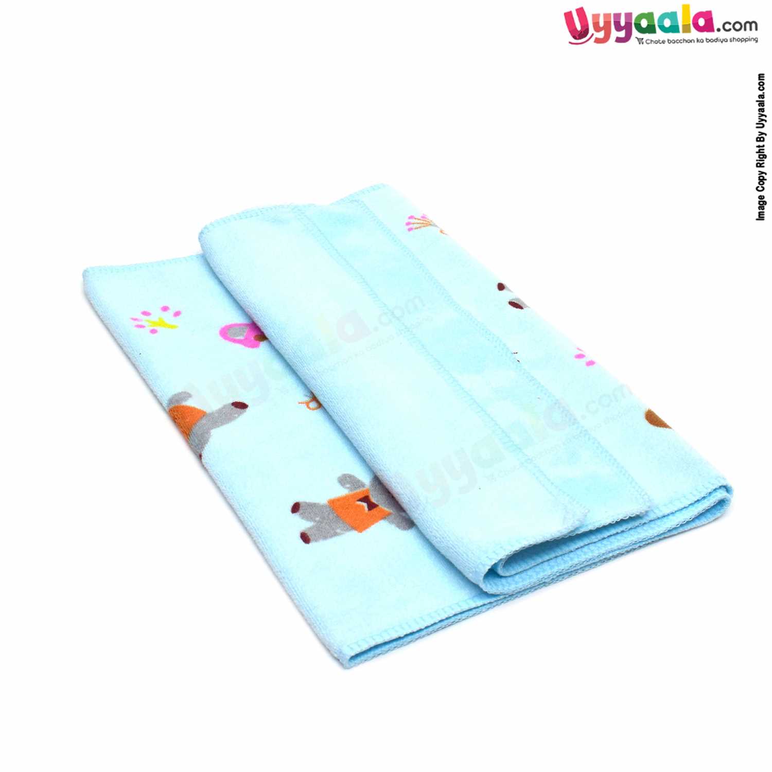 Baby Terry Bath Towel with Hello Kitty & Teddy Bear Print 0+m Age, Size (97*49cm)