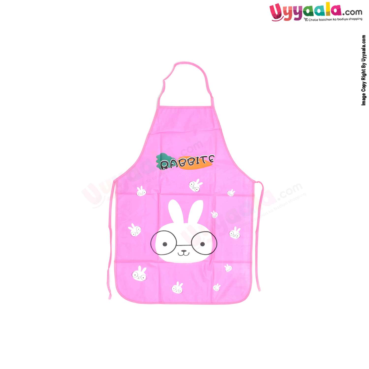 ANYA Baby Feeding Bib, Back Tieng Apron Model, Rabbit Print, 1-2Y Age, Size (47*68cm)