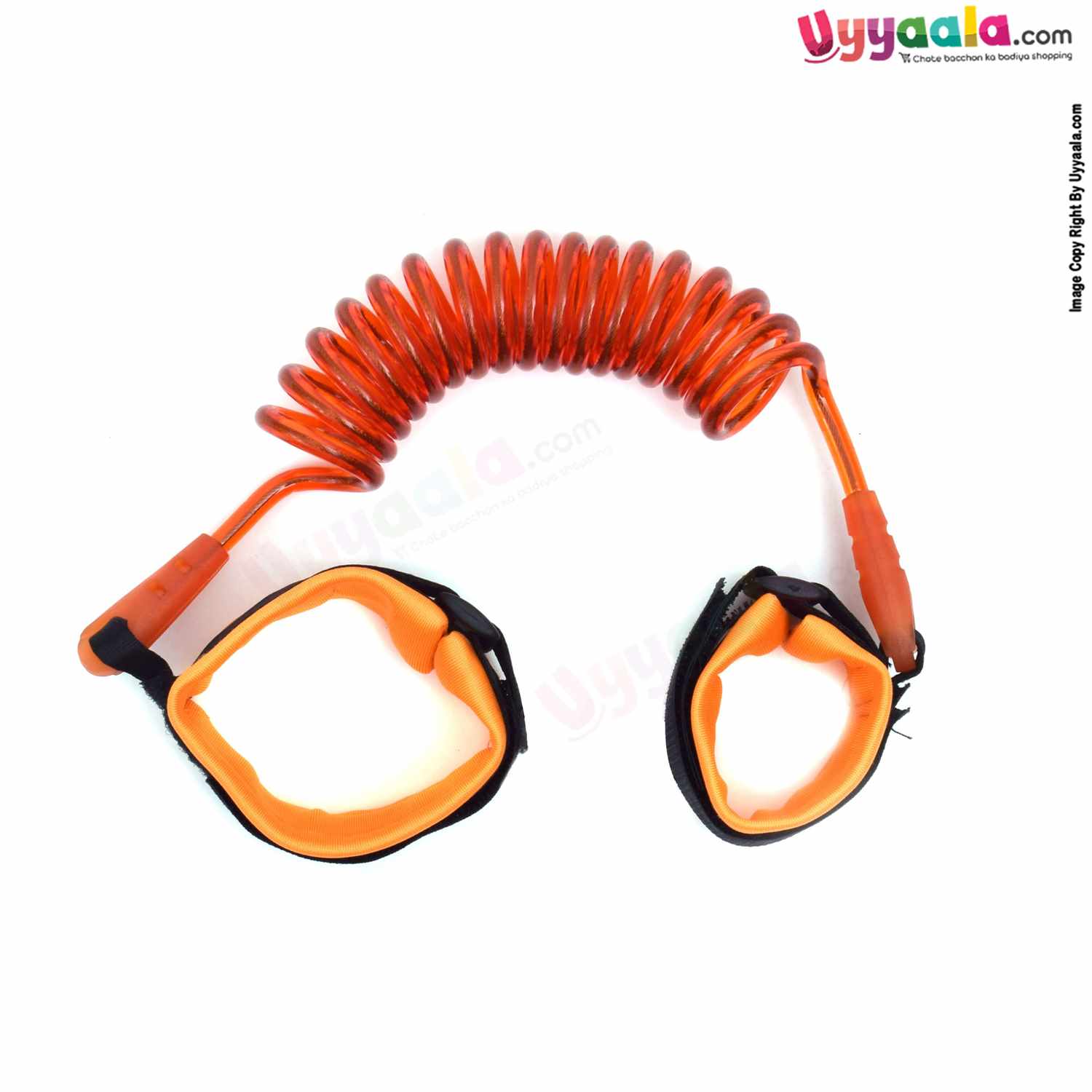 Child Safety Anti-Lost Wrist Link Belt with flexible 360° rotation to keep an Eye on your Child - Orange