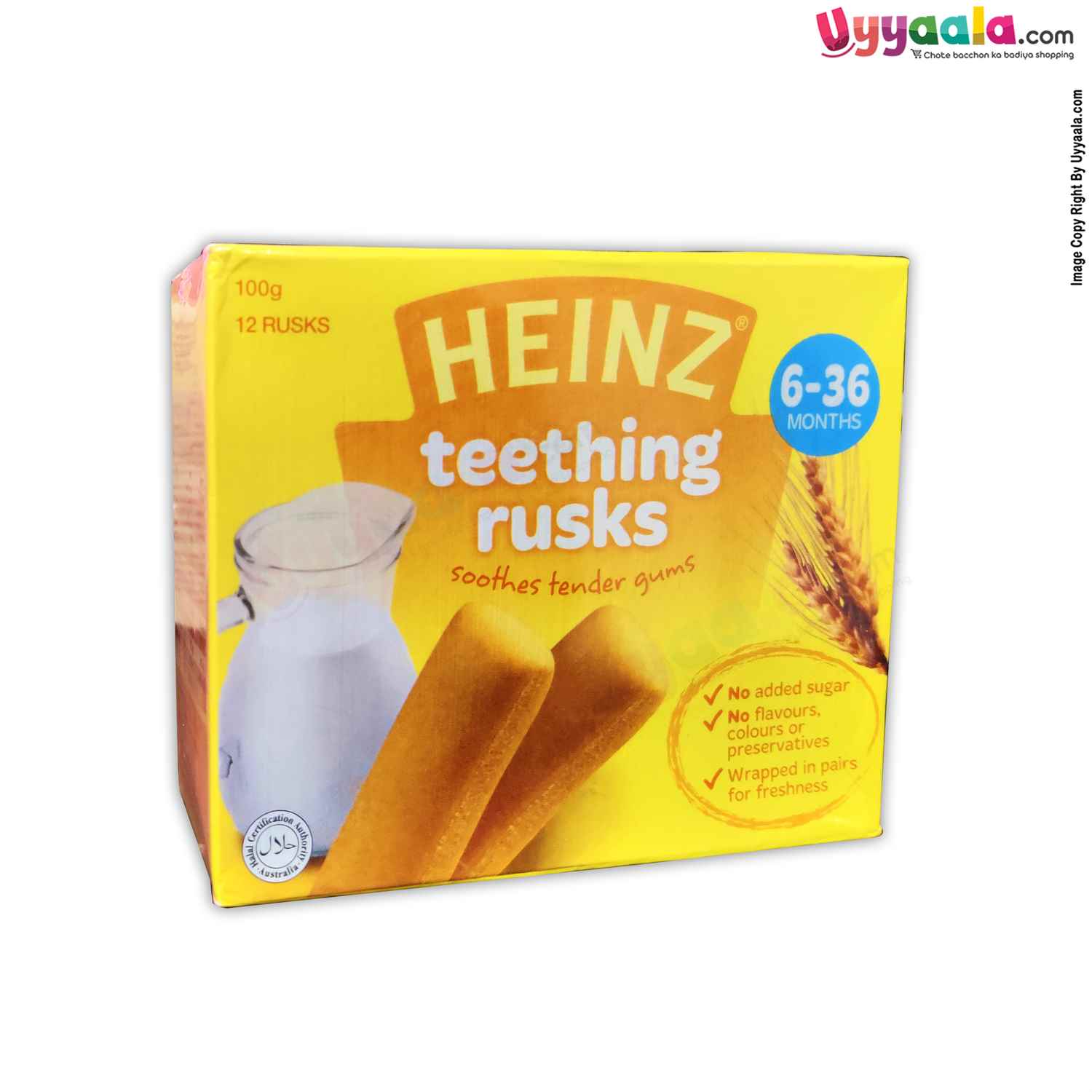 HEINZ Teething Rusks for Kids snacks (100 g each) - (6months+)