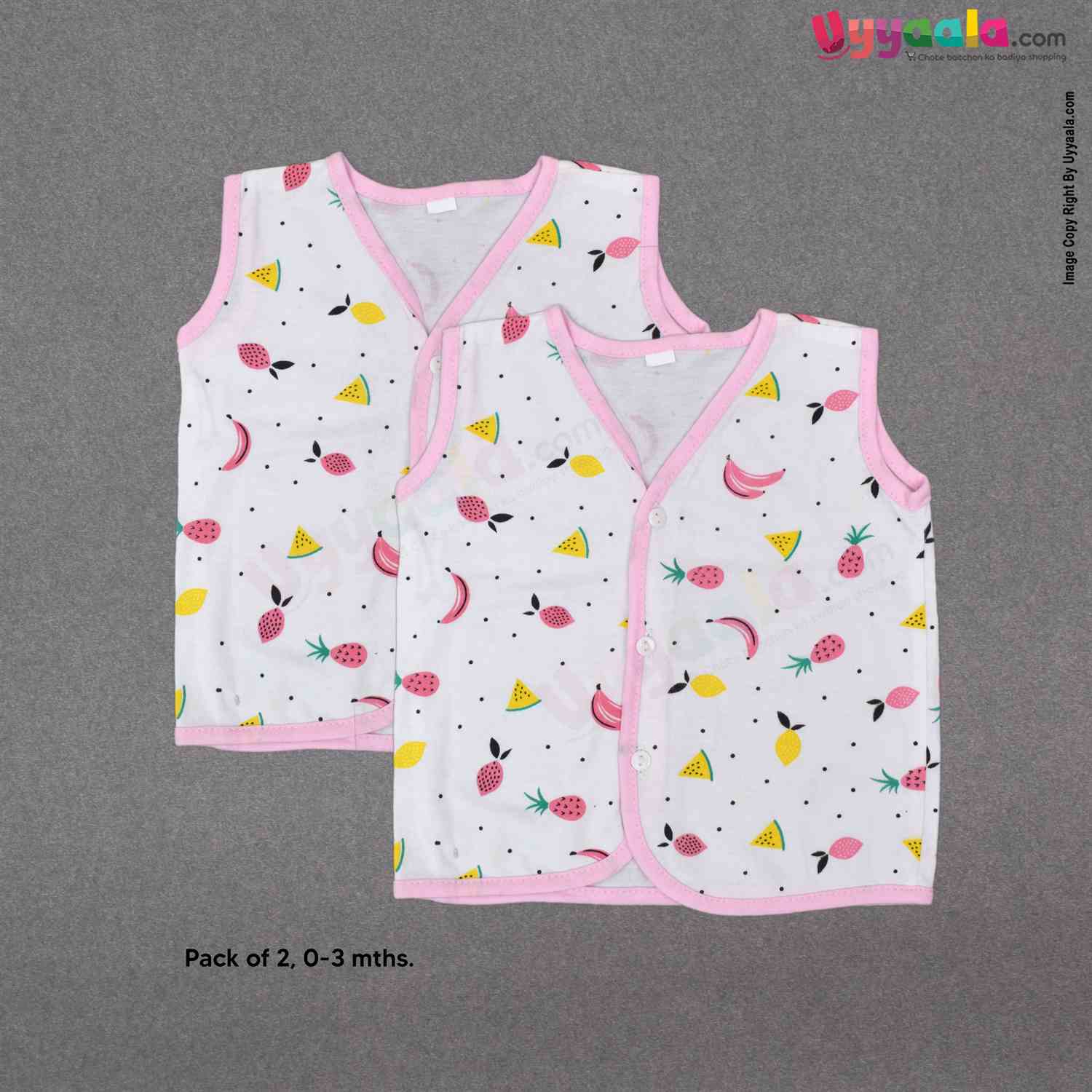 Sleeveless Jabla Set For babies With Assorted Prints