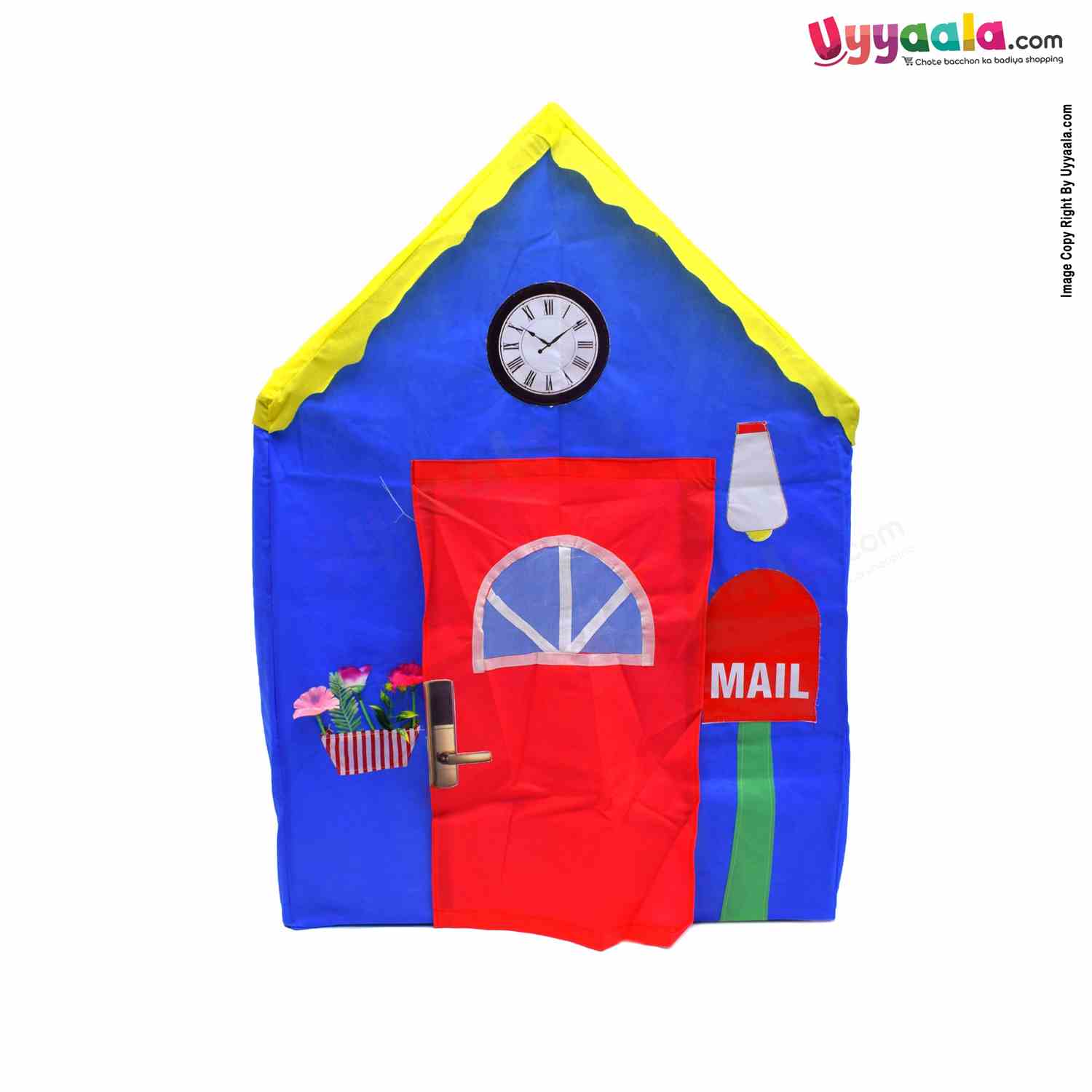 CUDDLES My House Play Tent Water Proof with Removable Pipe Tent House for Kids 3+Y Age - MultiColor