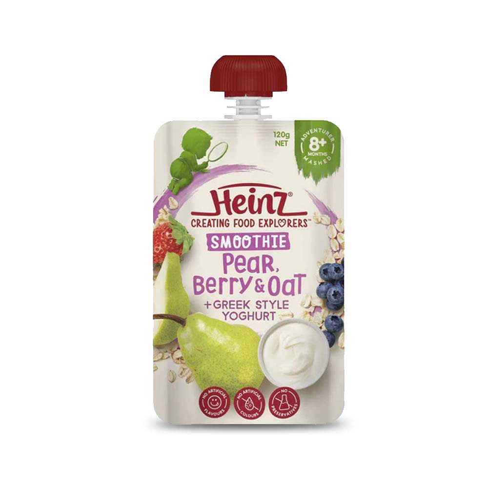 HEINZ Smoothie For Babies - Pear Berry & Oat 8m+ 120g