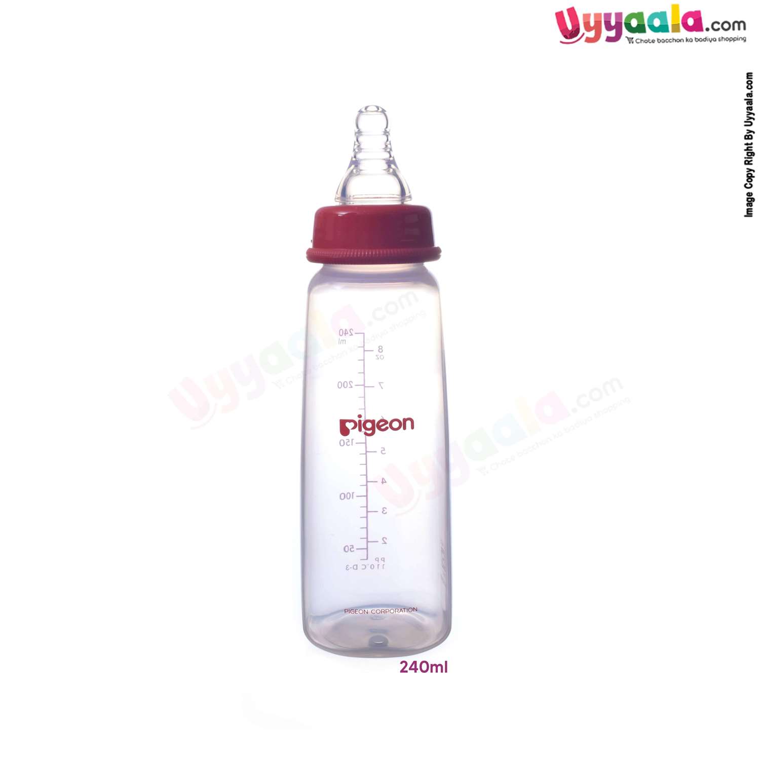 PIGEON Feeding Bottle Narrow Neck Square Base Flexible 9+m Age - 240ml