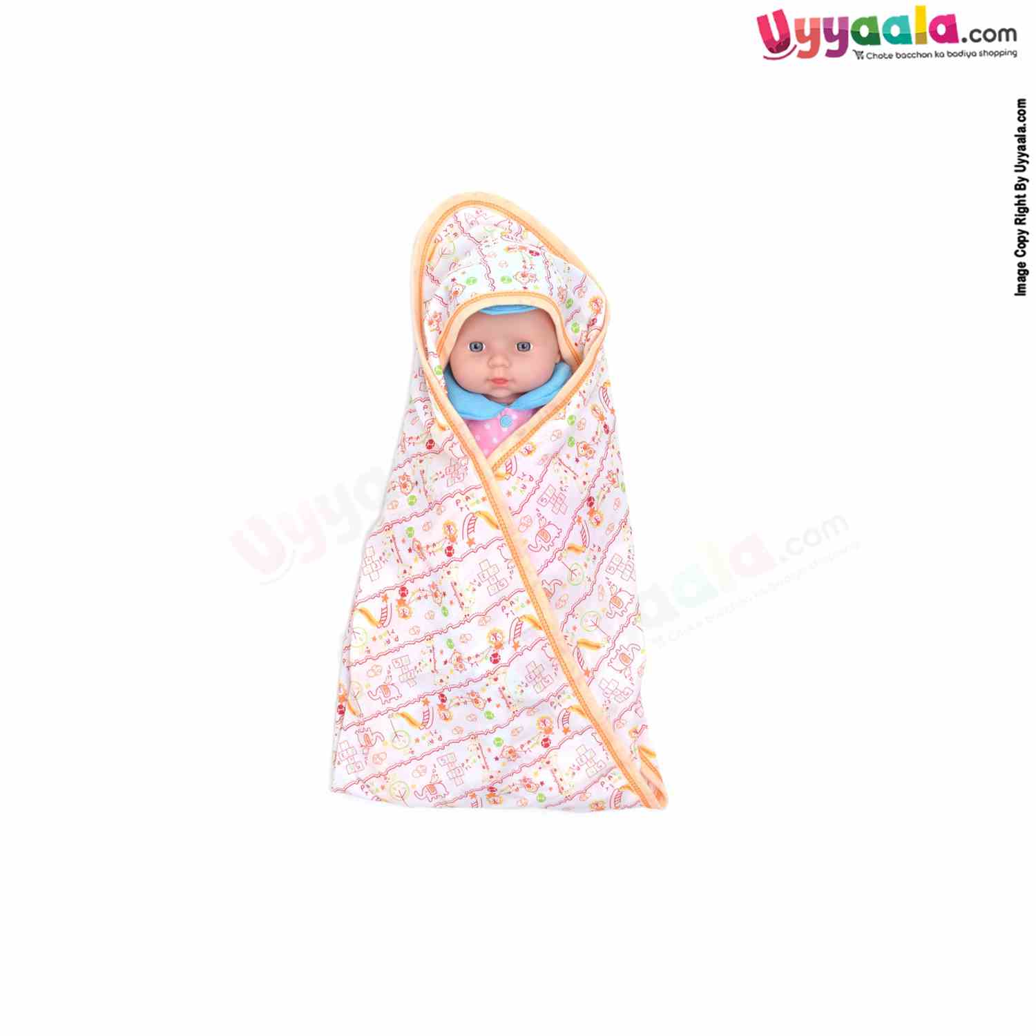 BABYS GIFT Cotton Hosiery Hooded Towel for Babies with Animals Print