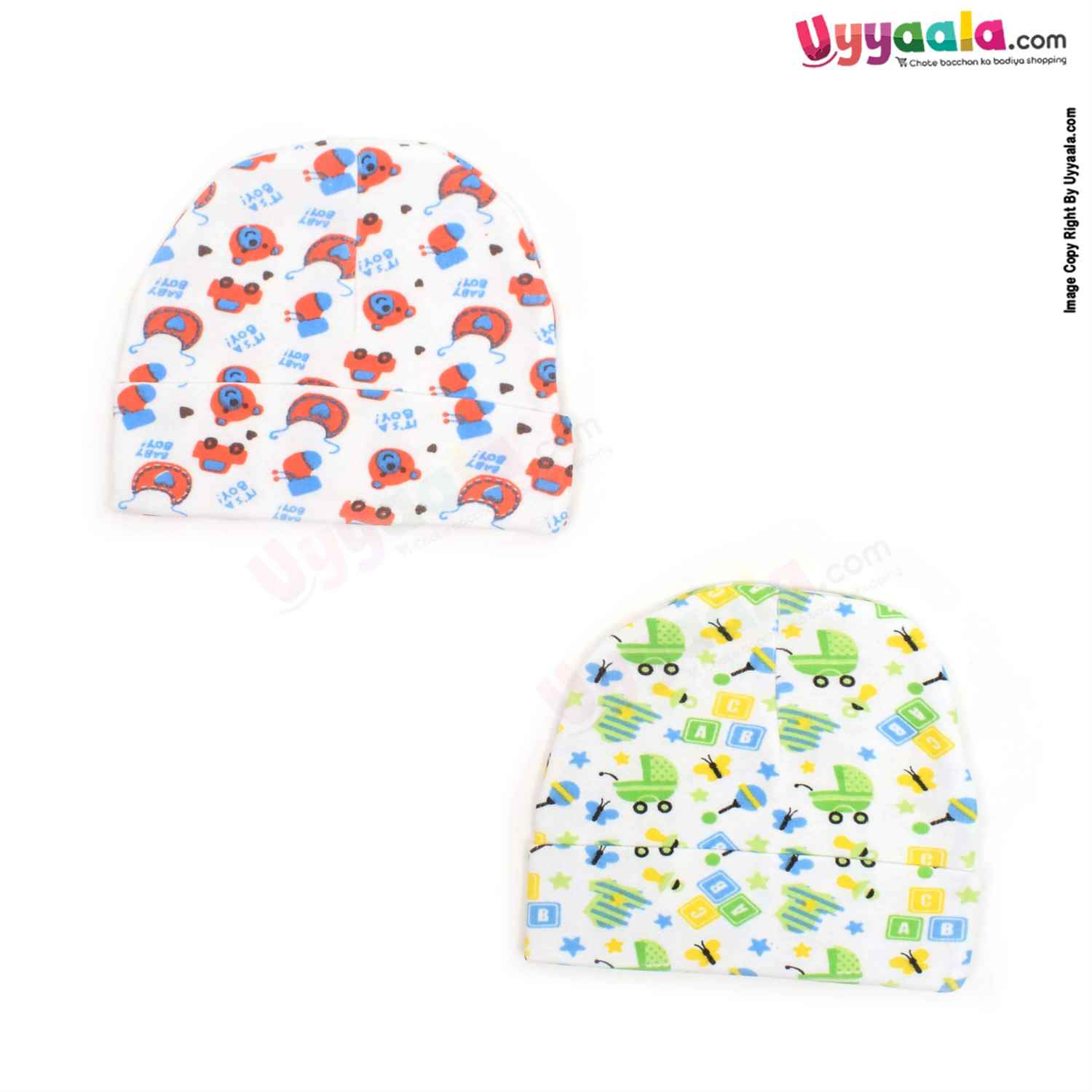 Fancy Round Cap for Babies with Stretchable Soft Hosiery Material with
