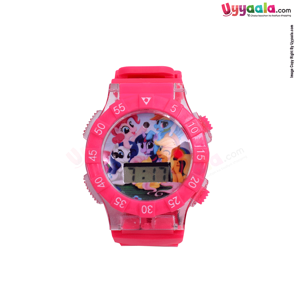 My little pony analog digital watch with led lights & music for kids