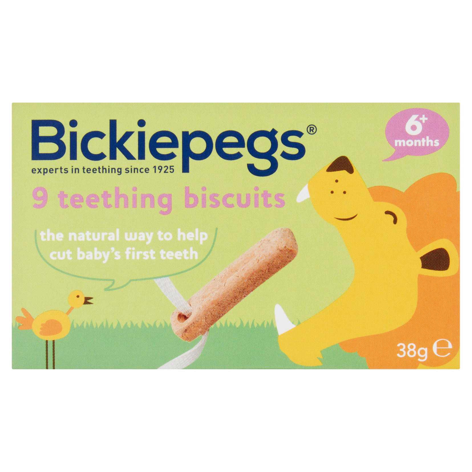 Bickiepegs Natural Teething Biscuits for Babies - 6m+,38g