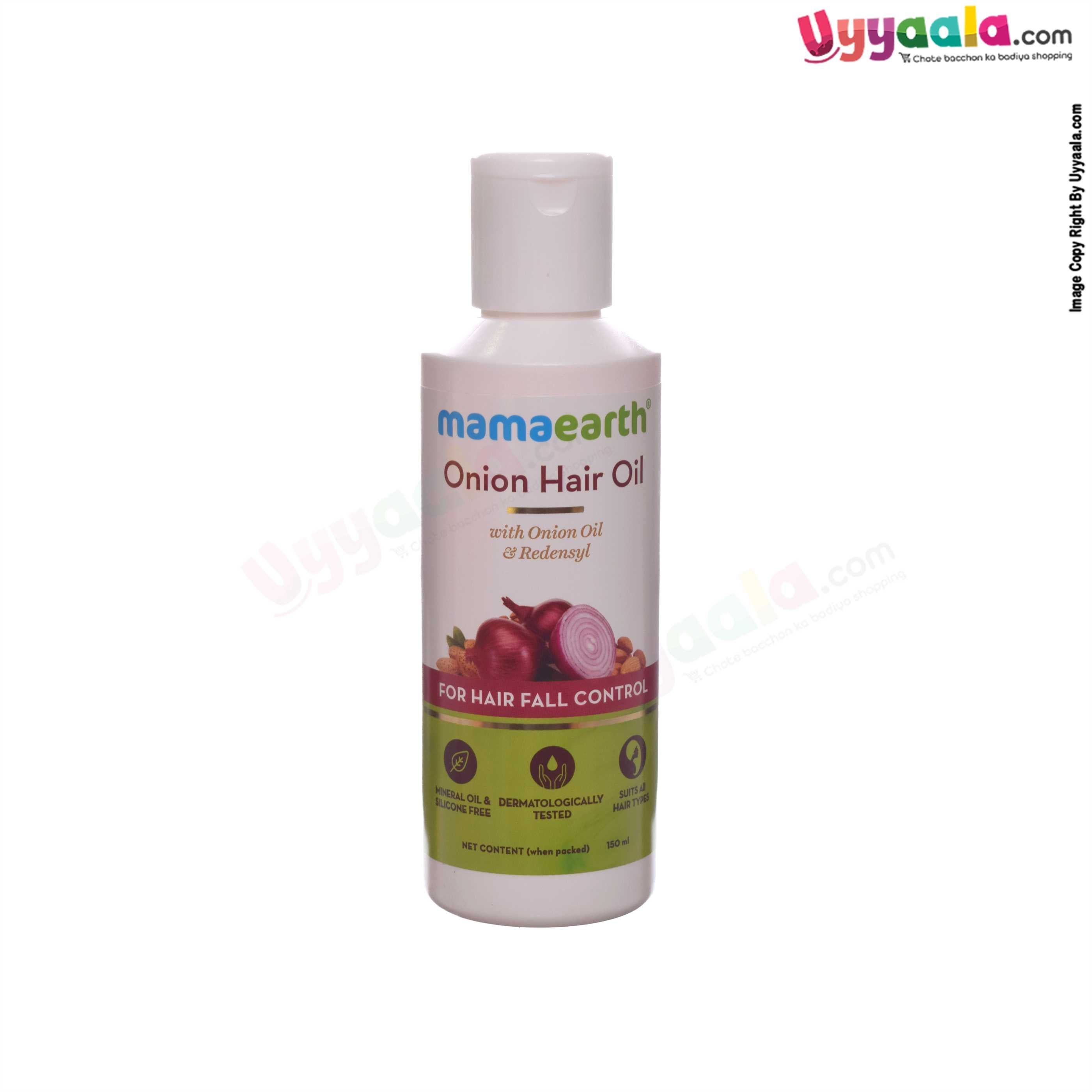 MAMAEARTH Onion hair oil - onion oil & redensyl for hairfall control