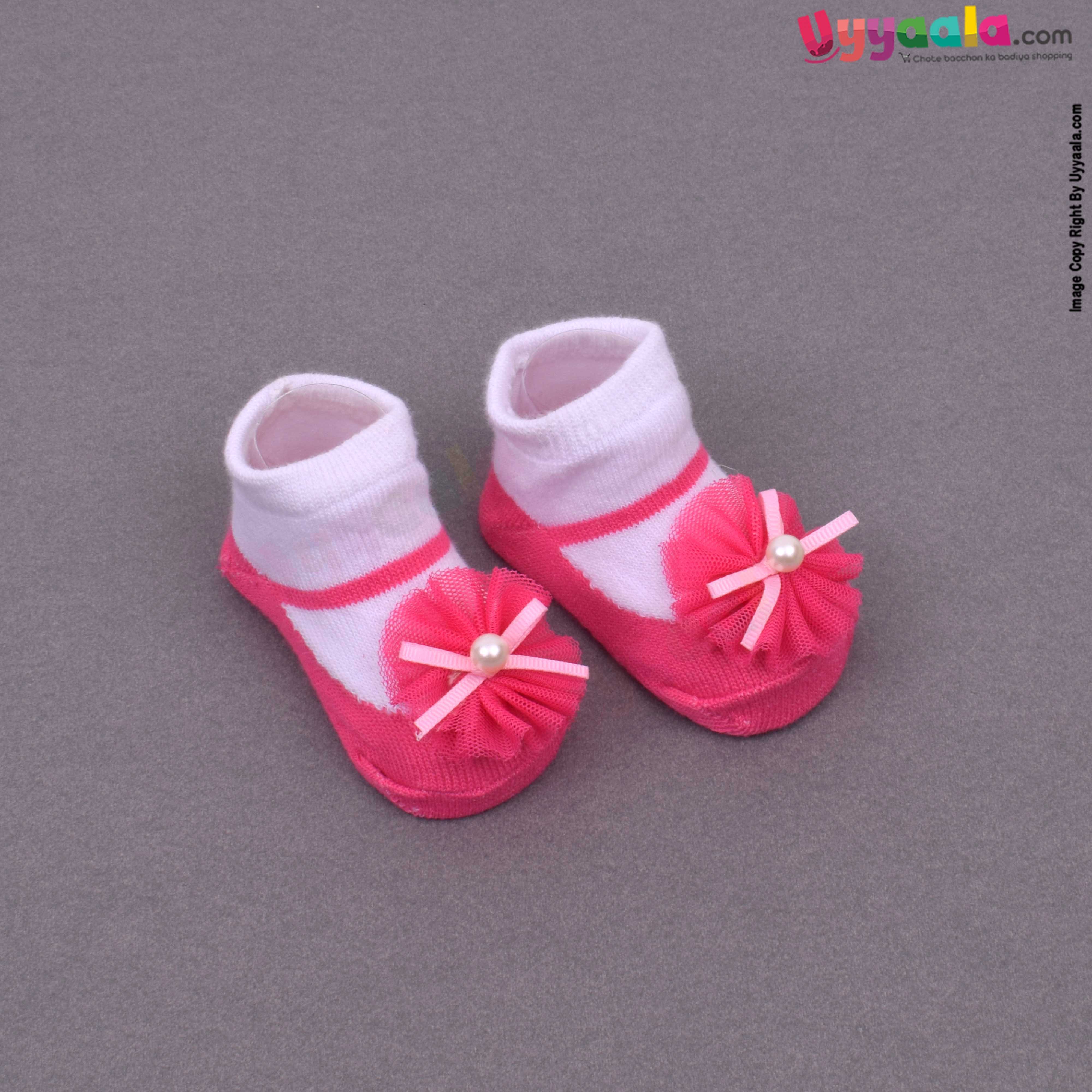 SUN SHINE BABY Accessory set for kids with cap and socks - pink, 0-12 months