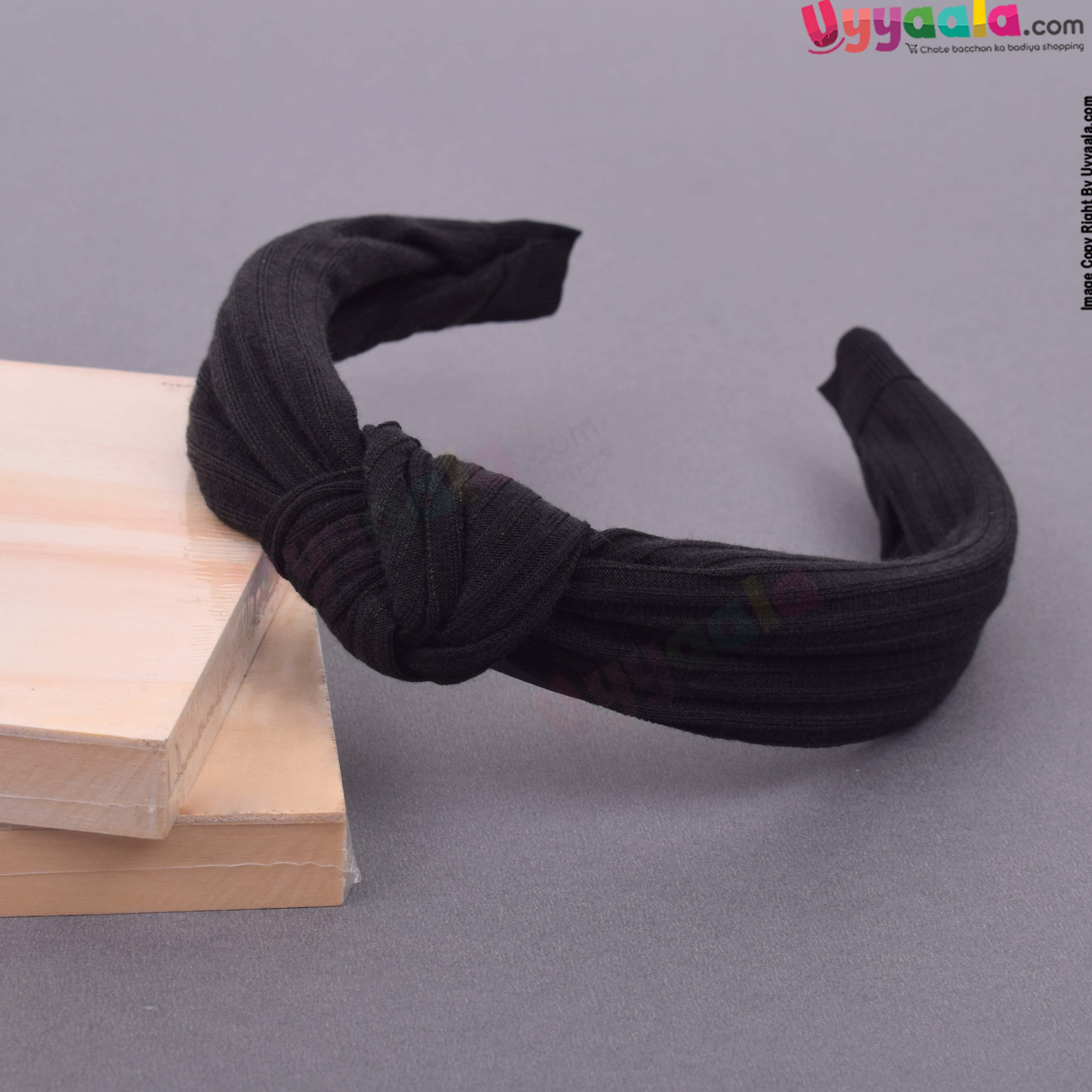 Stylish hair band cloth for baby girls black, 0-5 years