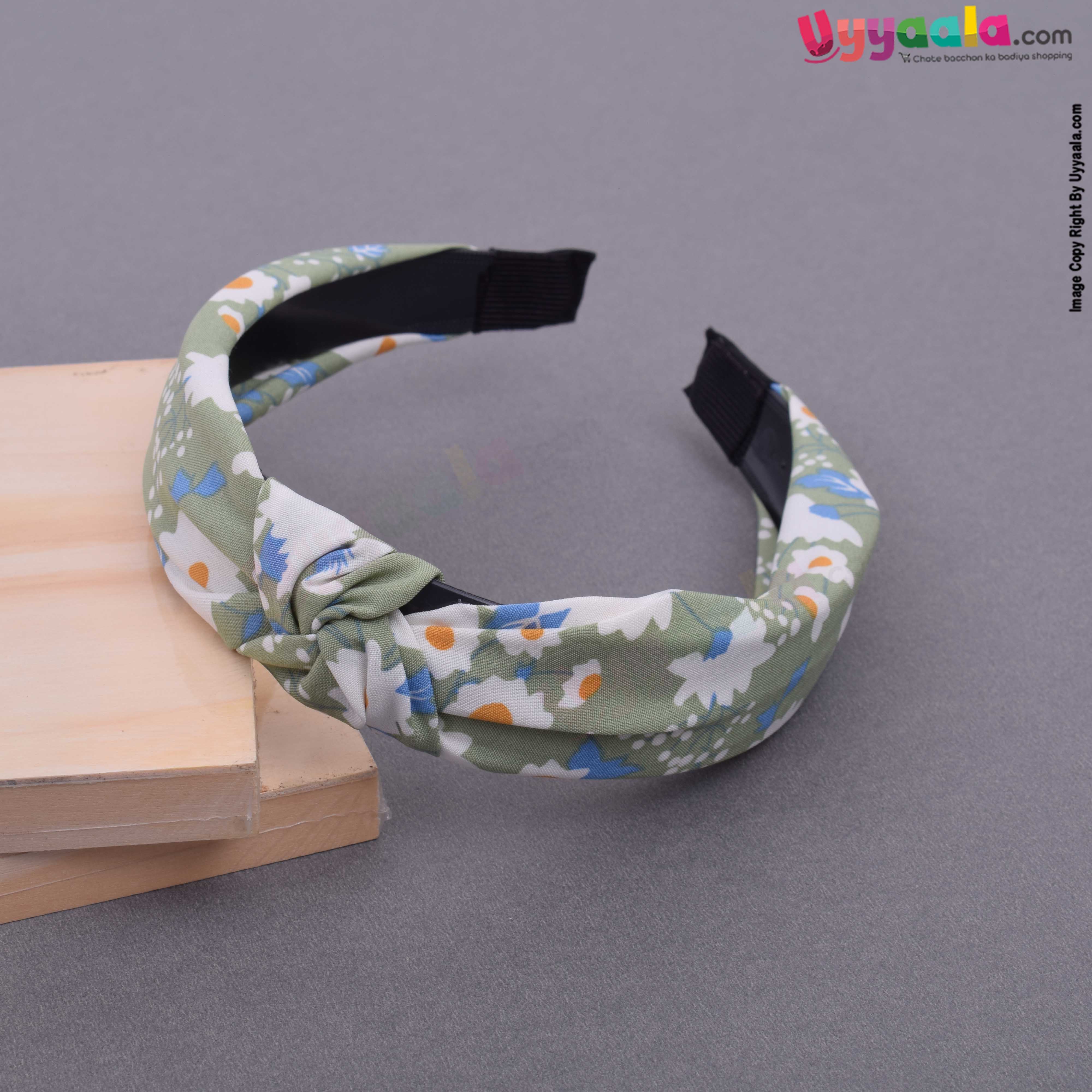 Stylish hair band cloth for baby girls - green