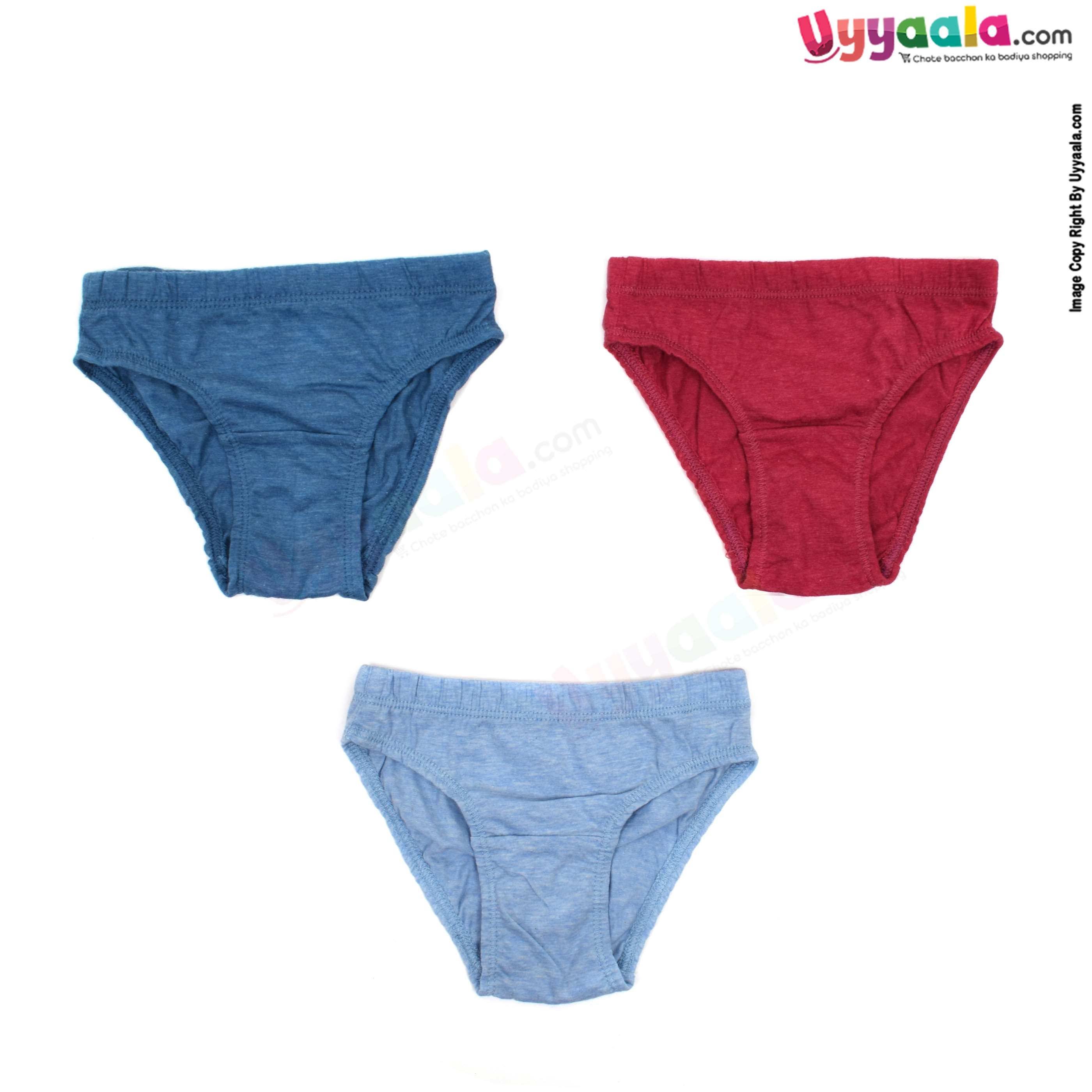 BLOSSOM JUNIOR Cathy panty, premium cotton for kids pack of 3 - blue & red , 6 -12 months