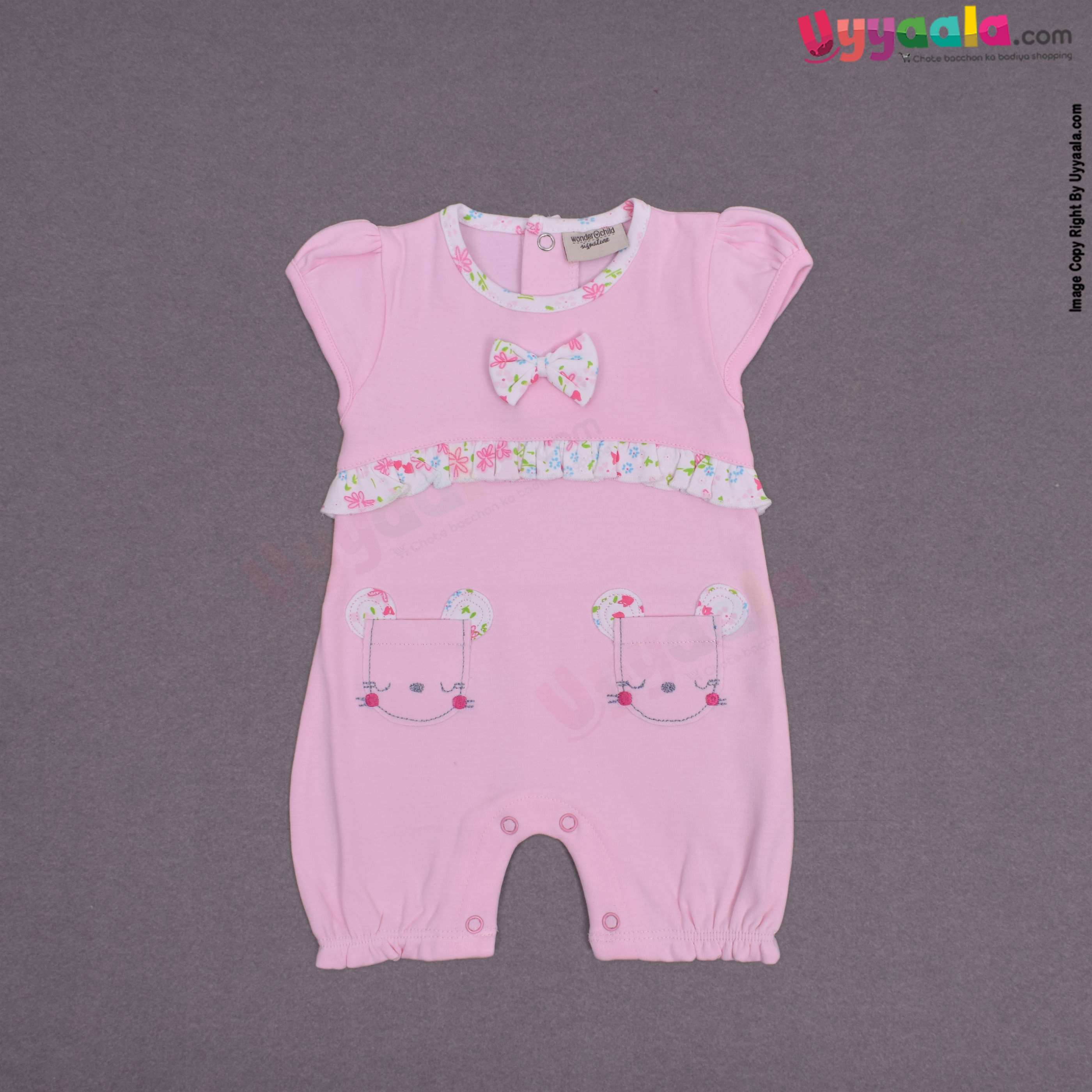Half romper for baby girl