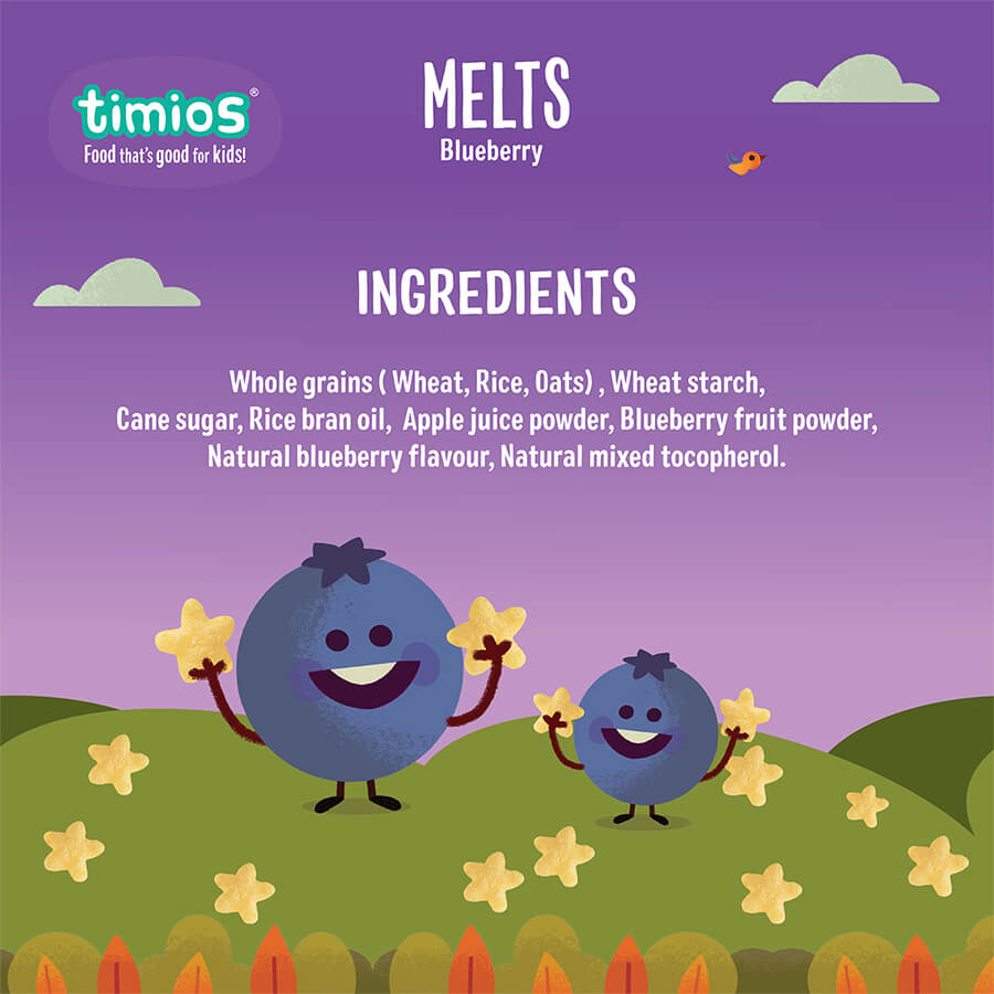 Buy Timios Melts - Blueberry flavored Puff Snacks for your Baby - Pack of 2 Online in India at uyyaala.com