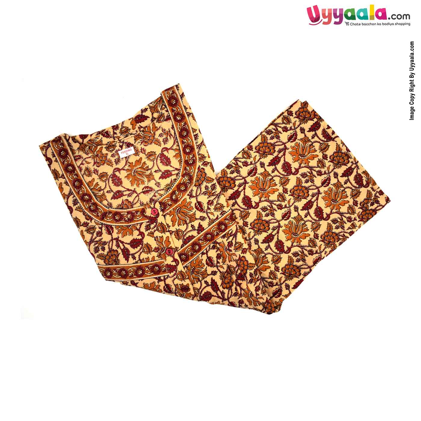 Feeding Nighty Pure Cotton (XL) - Brown