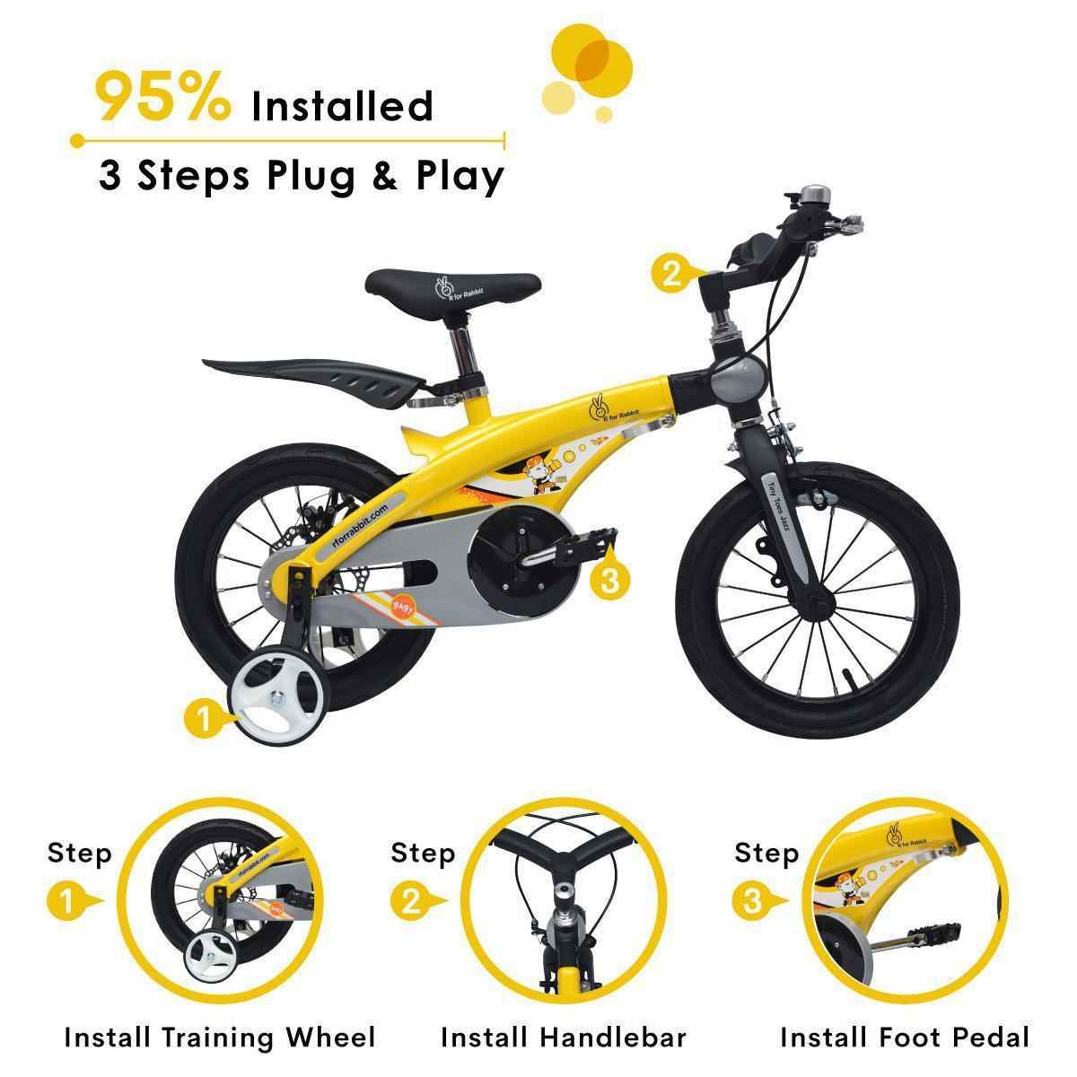 R FOR RABBIT Bicycle Tiny Toes Jazz- The Smart Plug and Play (14 inch/T - for 3-5 yrs)
