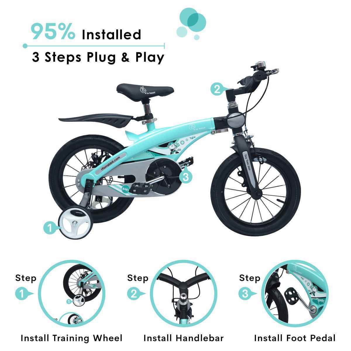R FOR RABBIT Bicycle Tiny Toes Jazz- The Smart Plug and Play (14 inch/T - for 3-5 yrs)