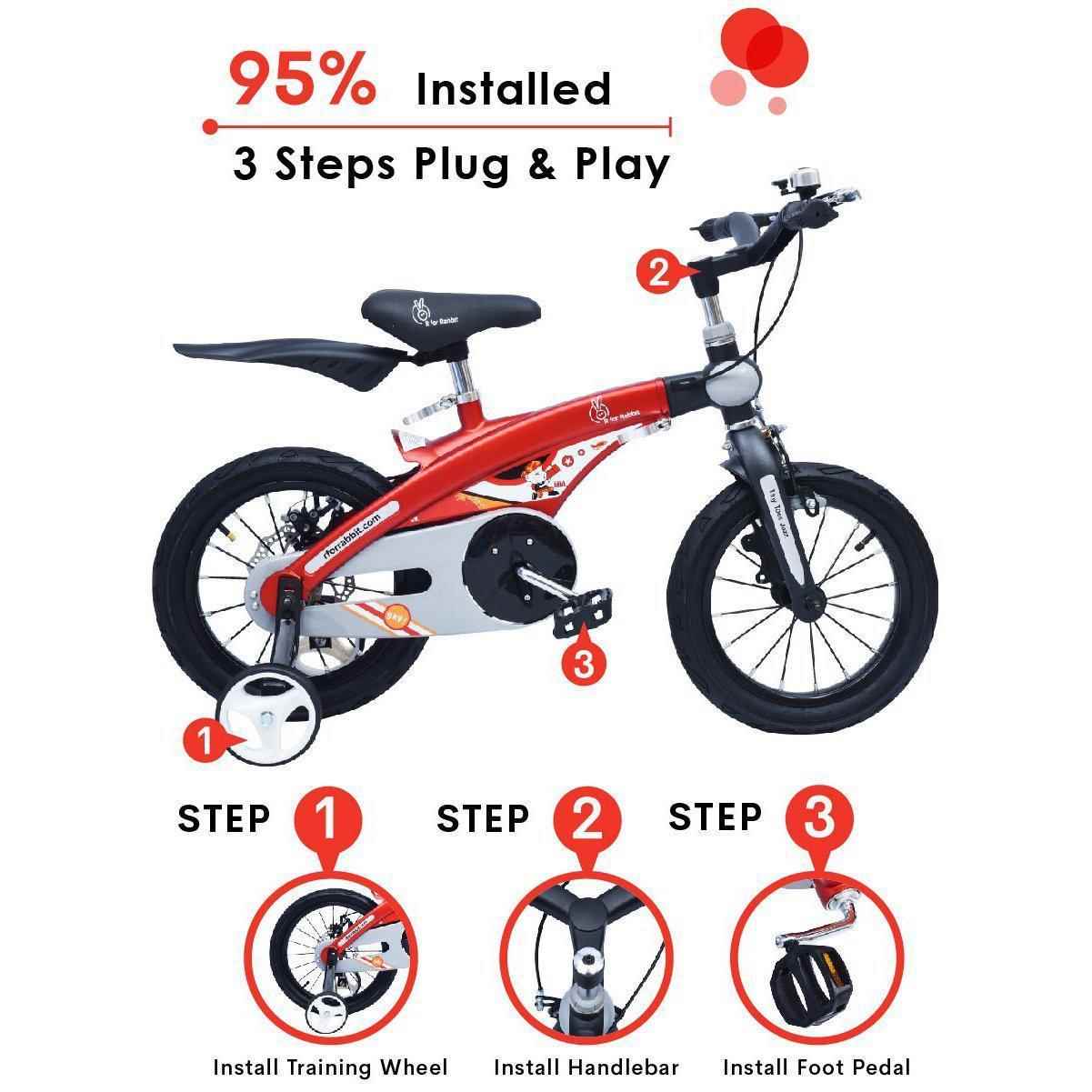 R FOR RABBIT Bicycle Tiny Toes Jazz- The Smart Plug and Play (14 inch/T - for 3-5 yrs)