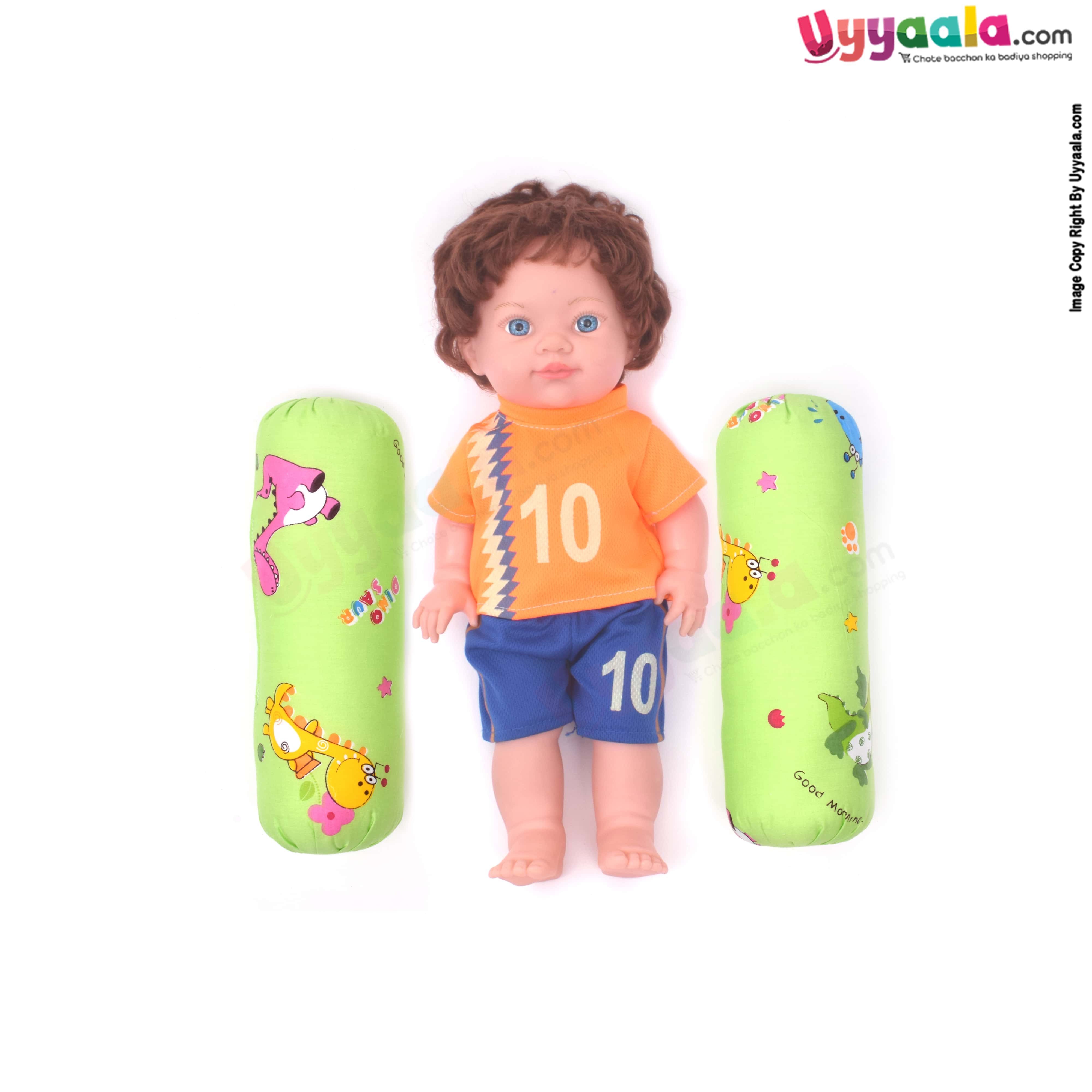 Bolster Pillow for Baby with Dinosaur print Soft cotton