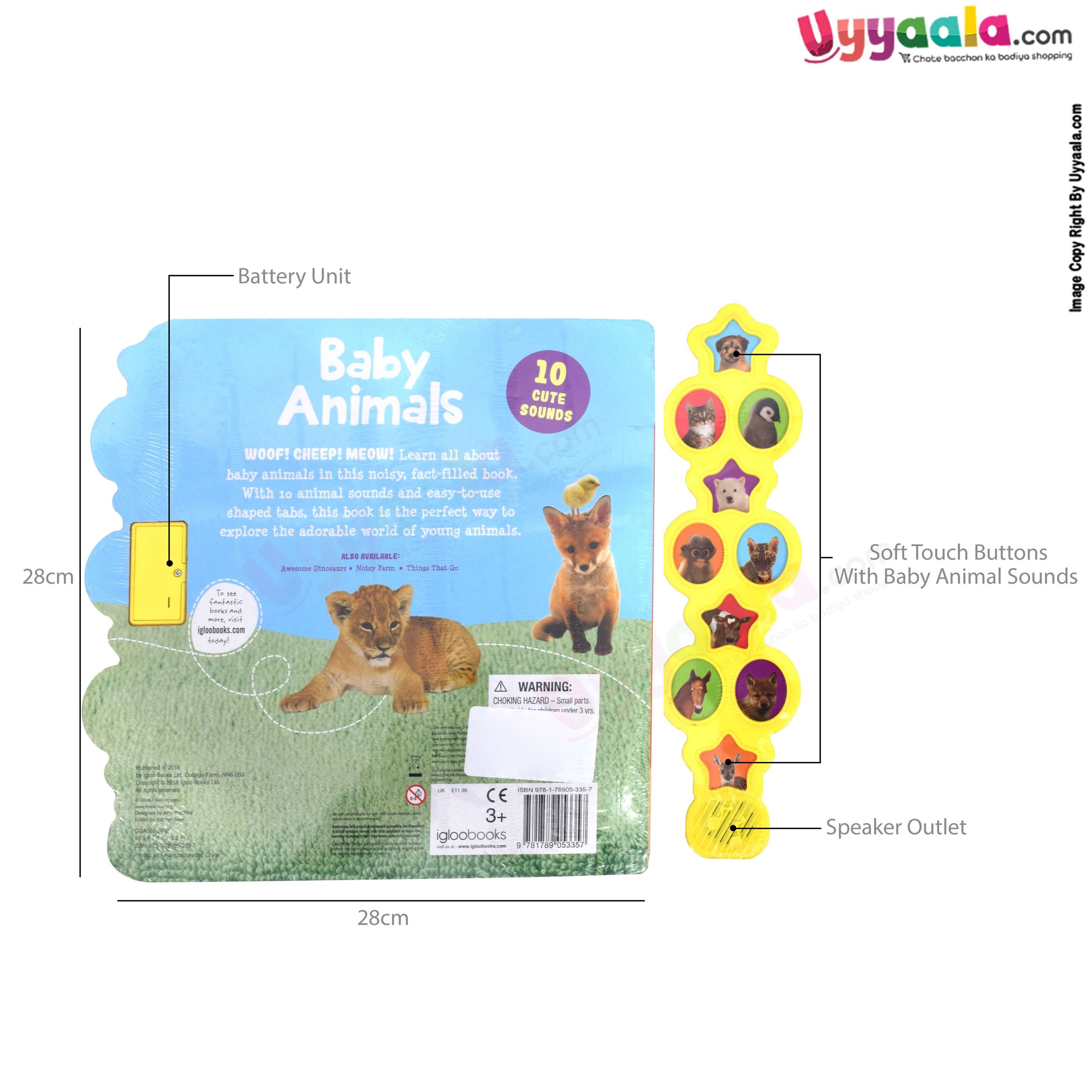 IGLOO BOOKS Baby animals - 10 cute animal sounds, 3 + years